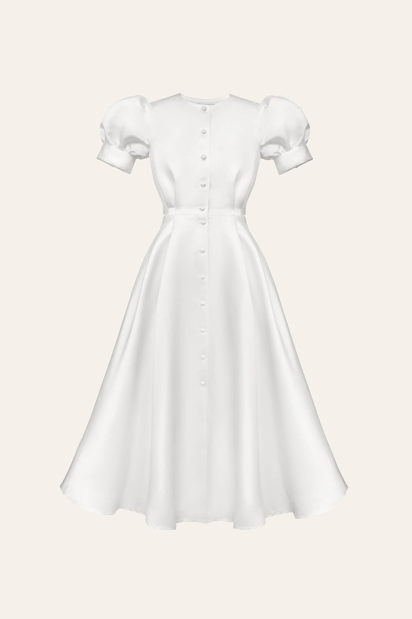 Melivya™ Button Front Midi Dress