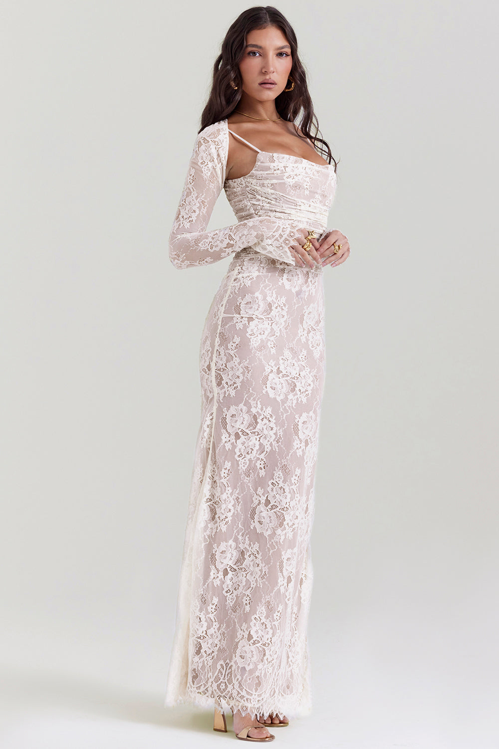Melivya™ ARTEMIS VINTAGE CREAM LACE DRESS