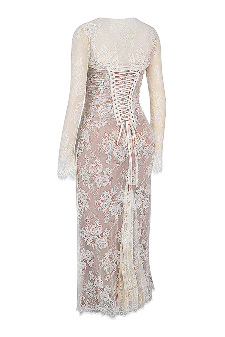 Melivya™ ARTEMIS VINTAGE CREAM LACE DRESS