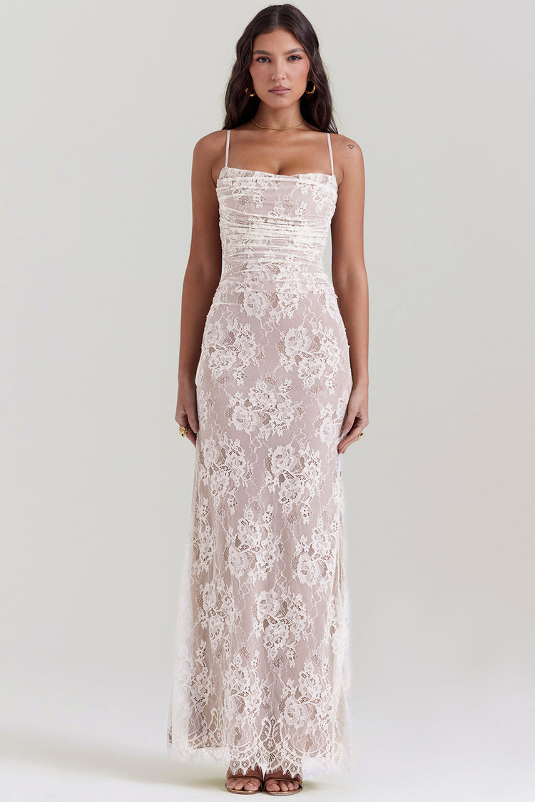 Melivya™ ARTEMIS VINTAGE CREAM LACE DRESS