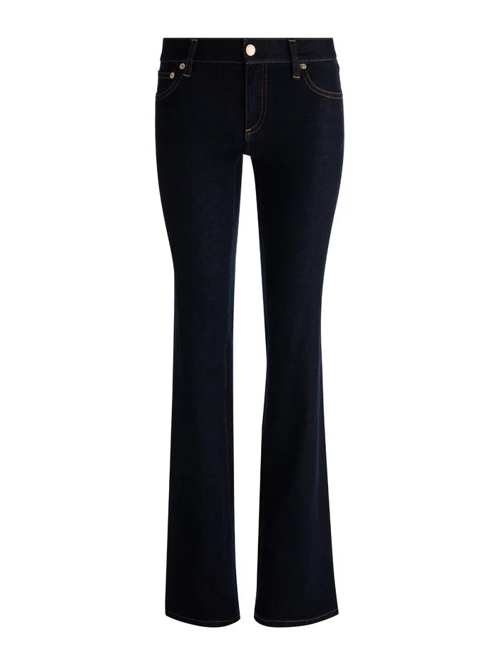 Melivya™ Dark Blue Low-Rise Bootcut Jeans