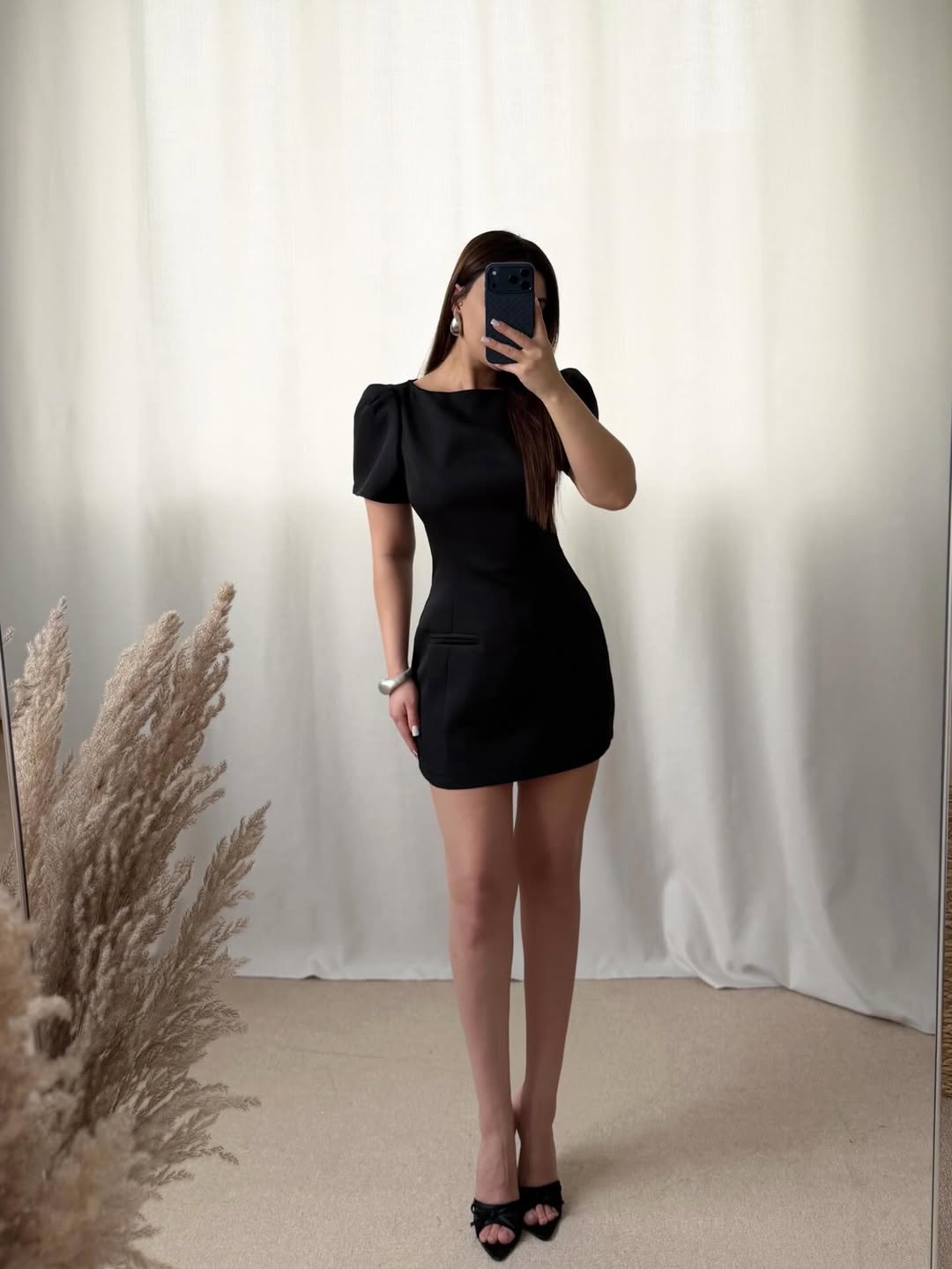 Melivya™ Black Diamanté Dress
