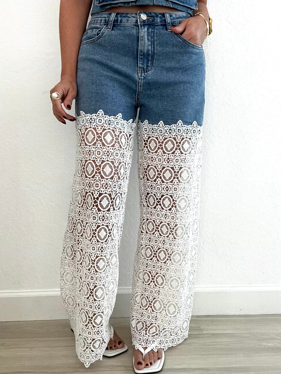 Melivya™ Boho Jeans – Western Vintage Denim