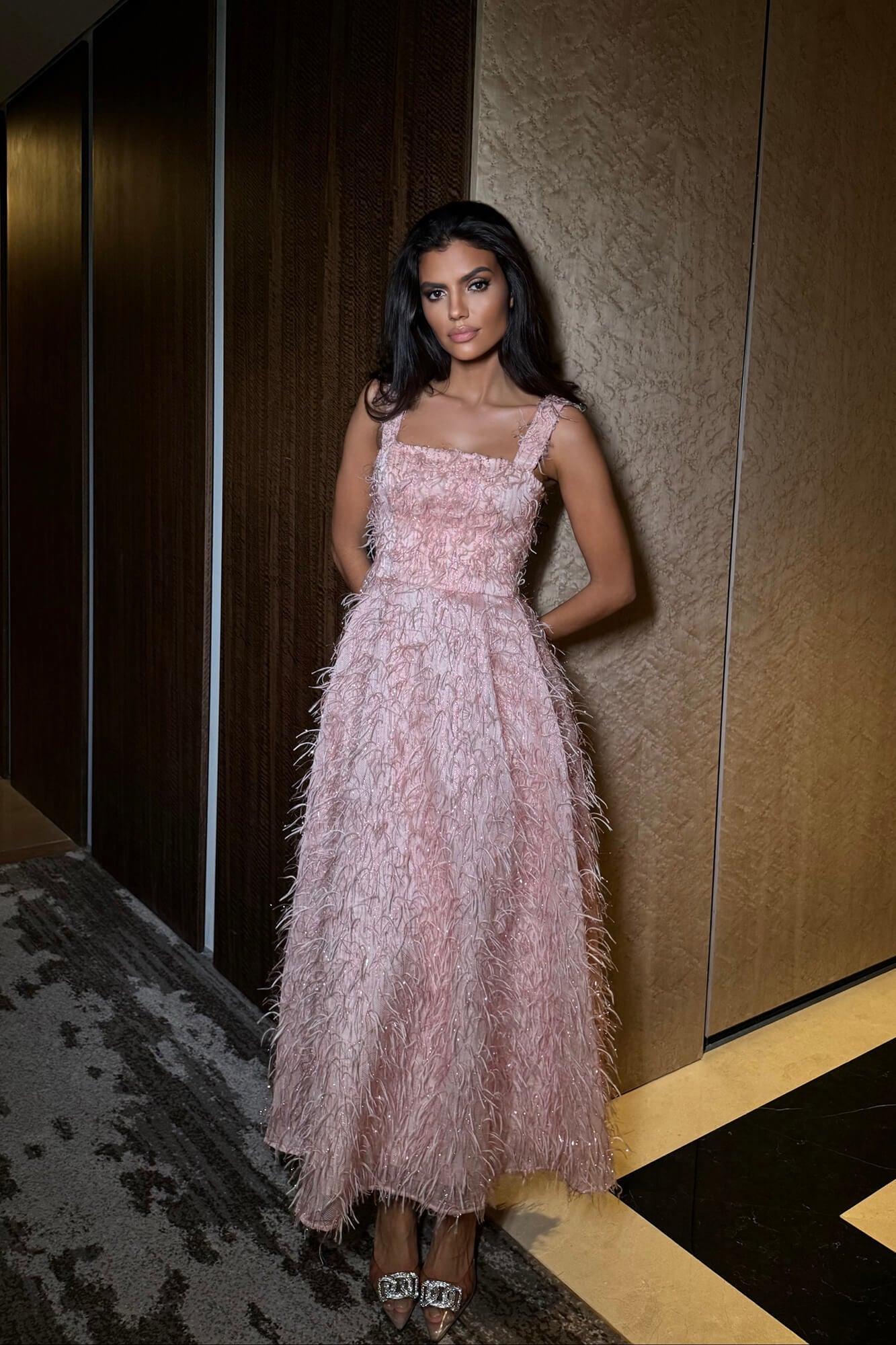 Melivya™ Pleated Corset Midi Dress