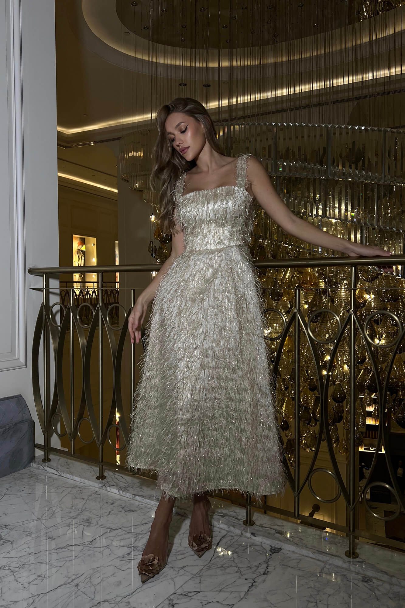 Melivya™ Pleated Corset Midi Dress