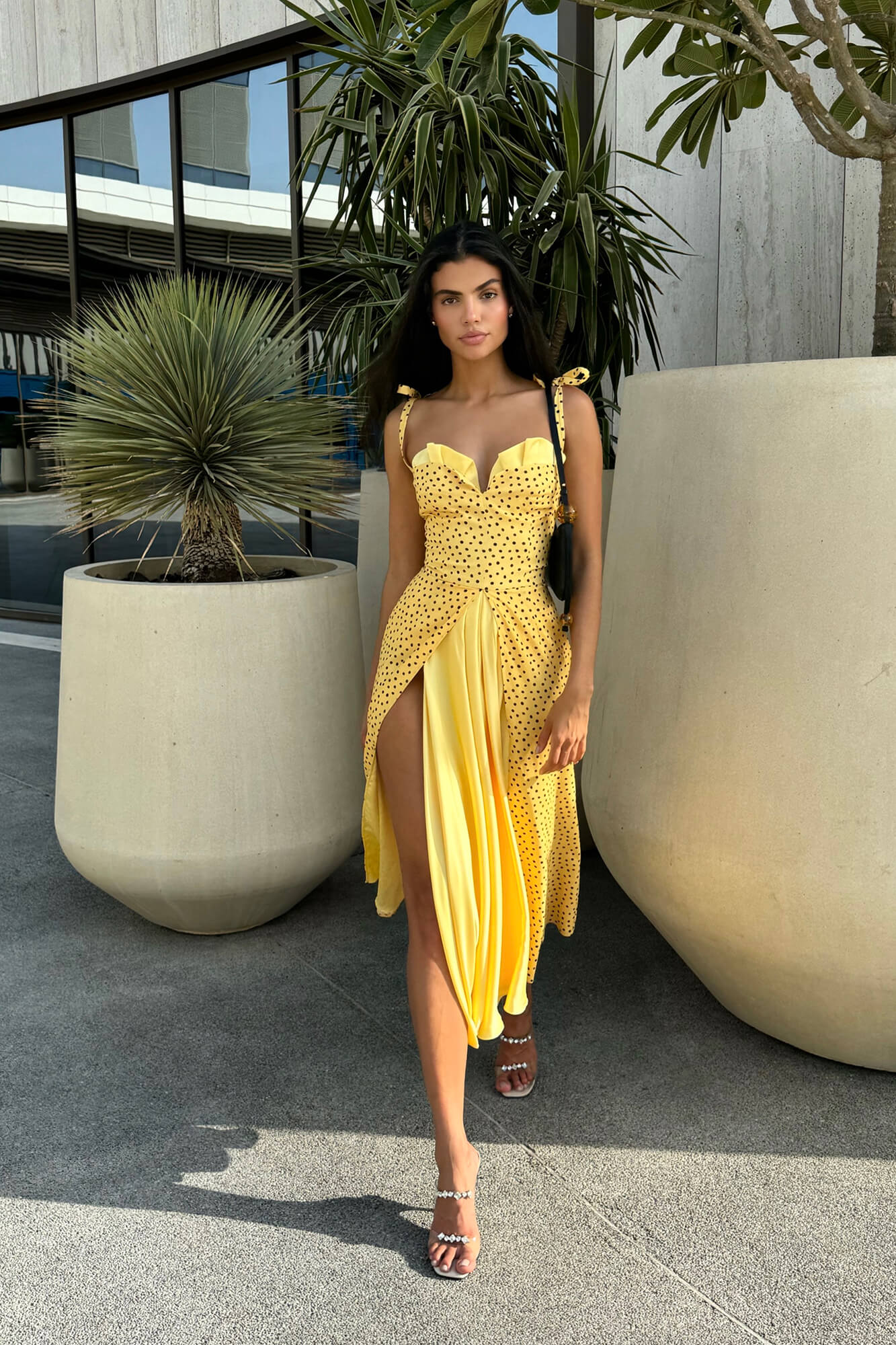 Melivya™ Flowy Slit Midi Dress