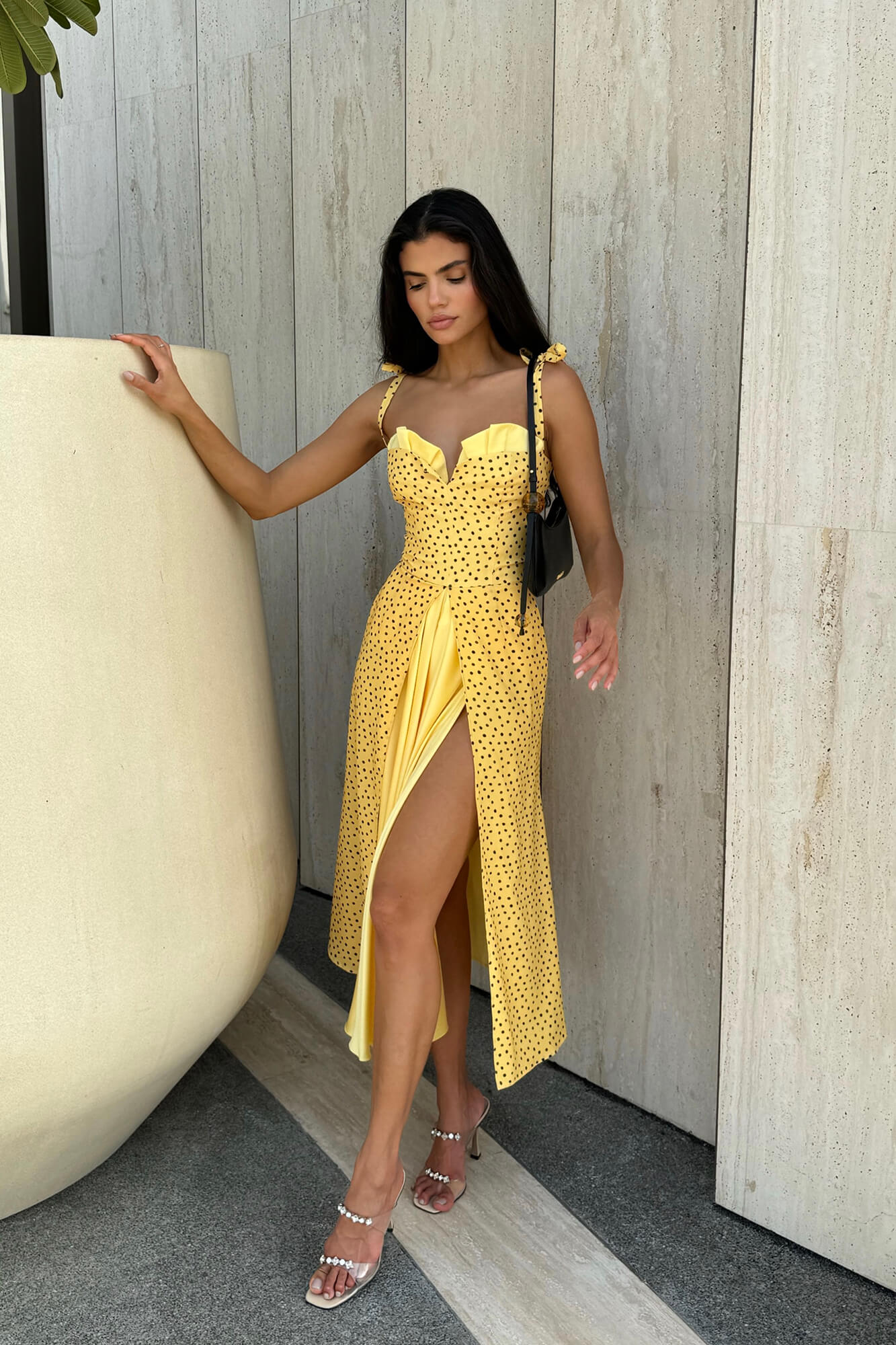 Melivya™ Flowy Slit Midi Dress