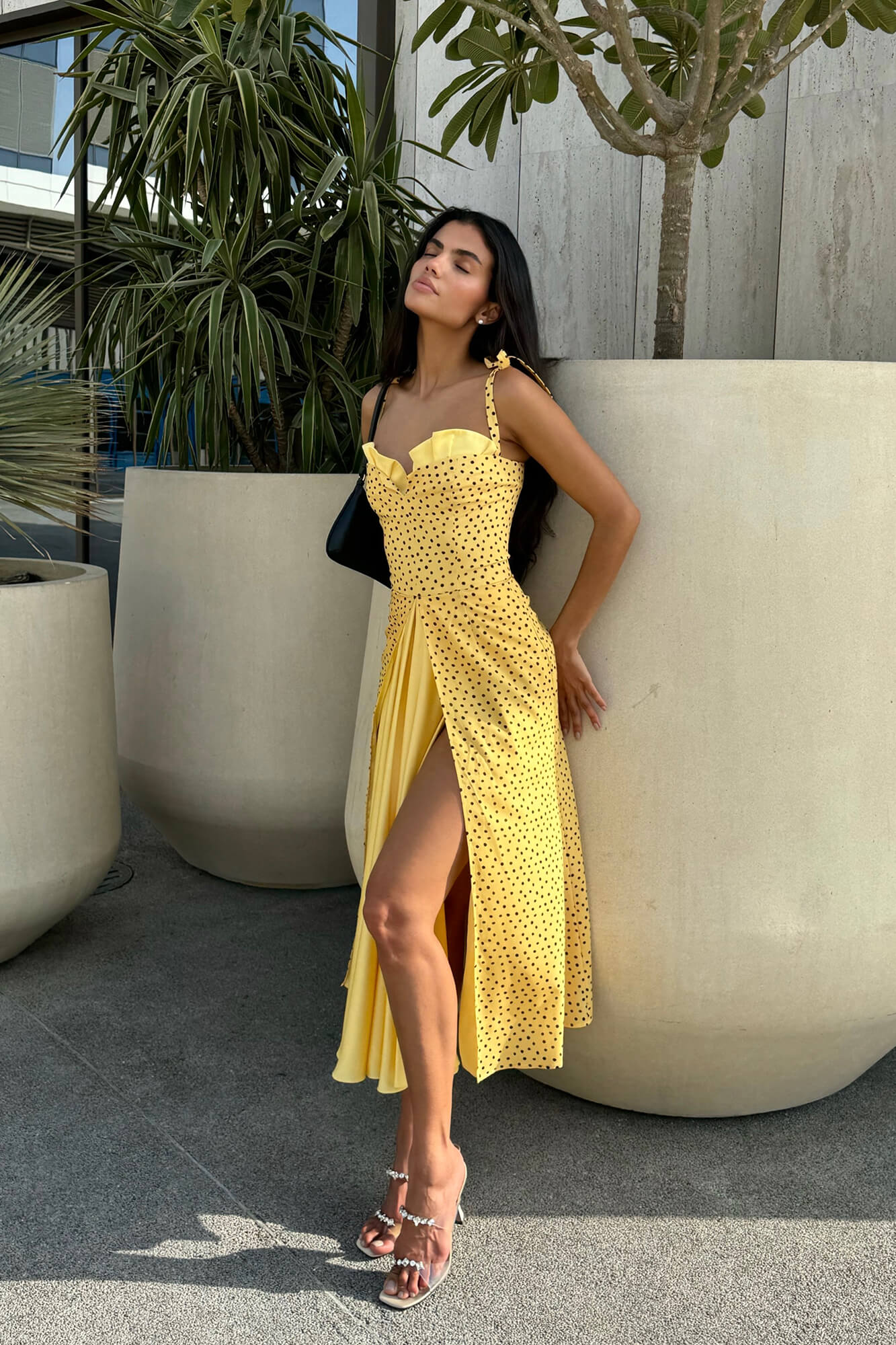 Melivya™ Flowy Slit Midi Dress