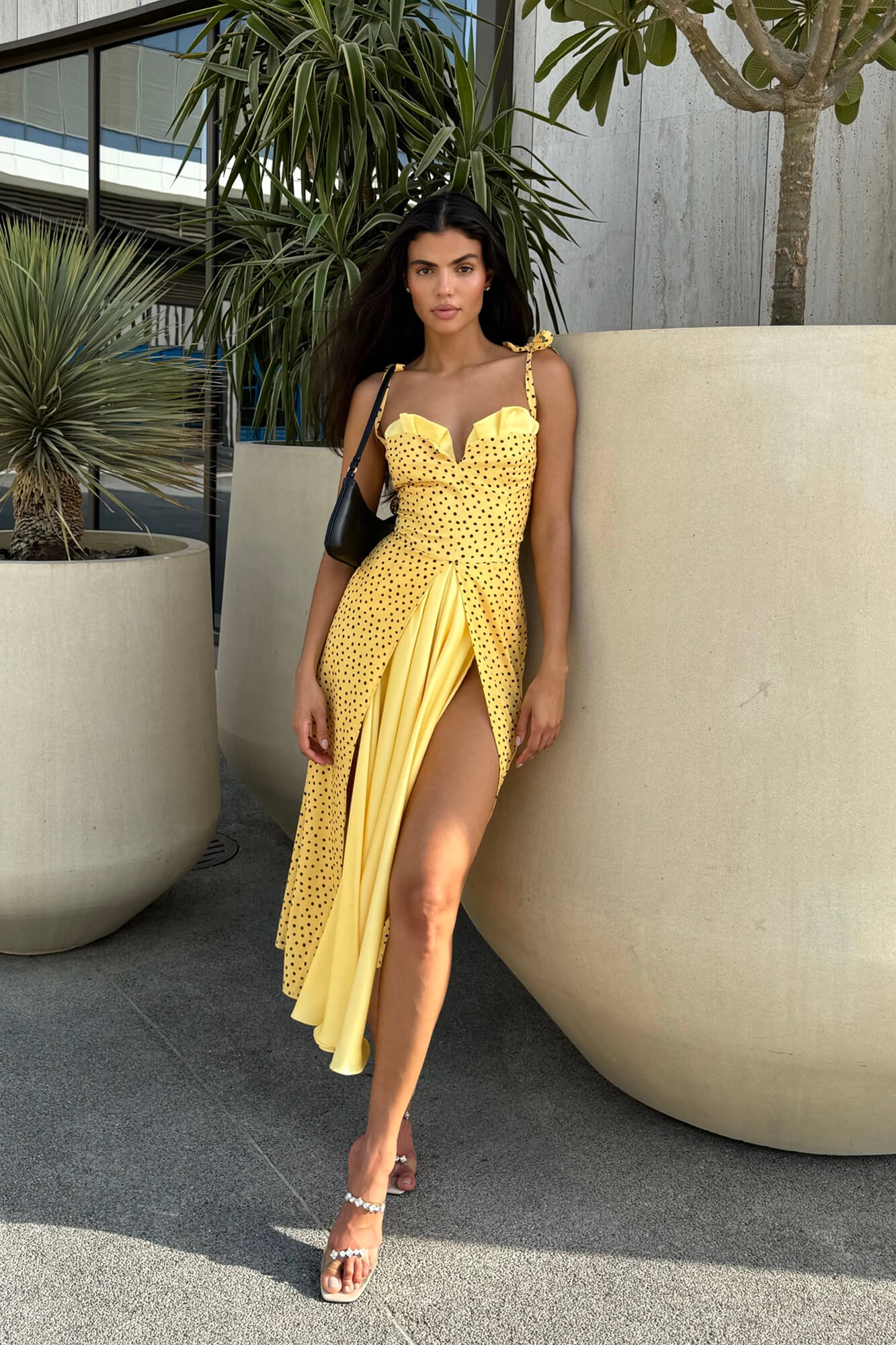 Melivya™ Flowy Slit Midi Dress