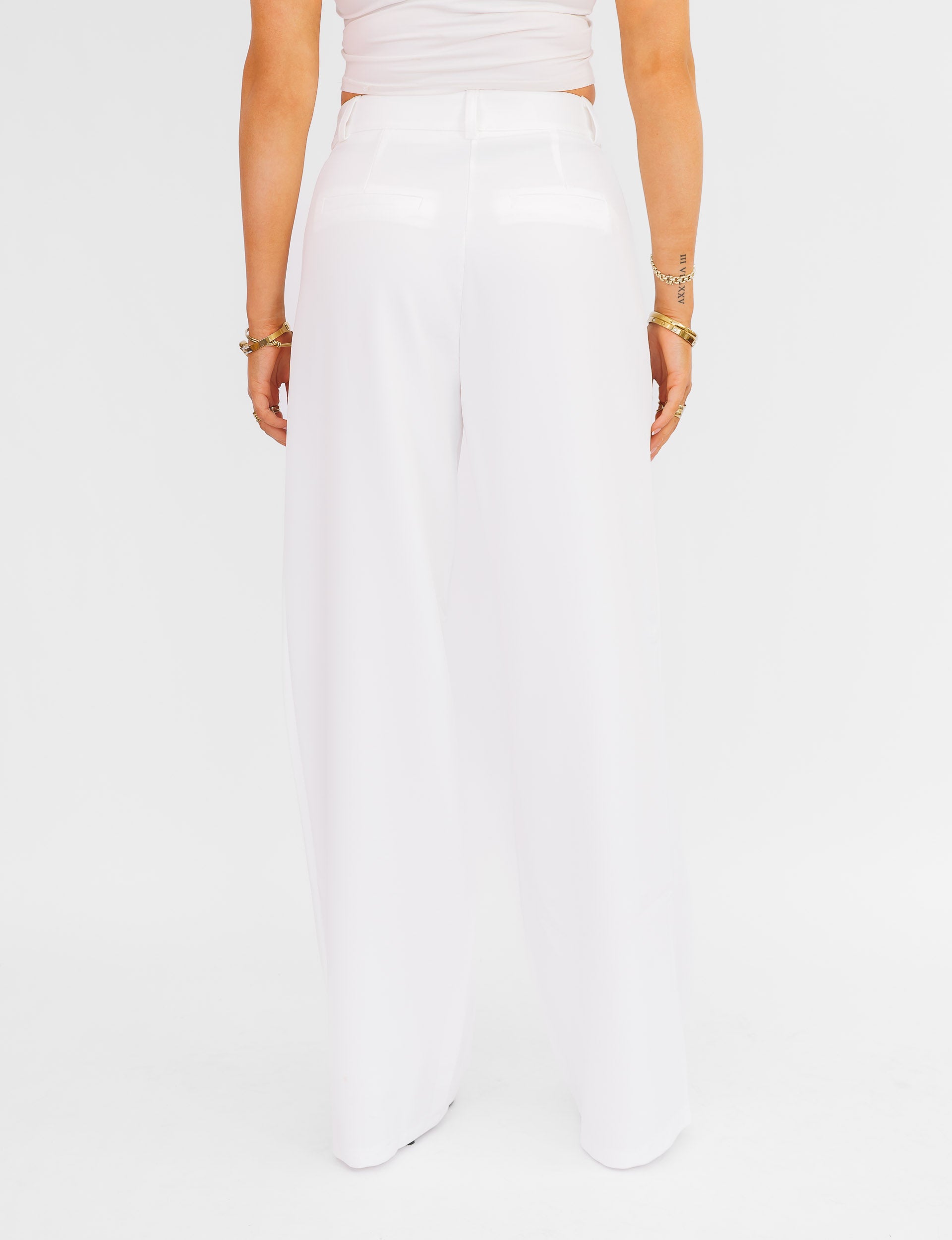 Melivya™  Serene Linen Trousers – White