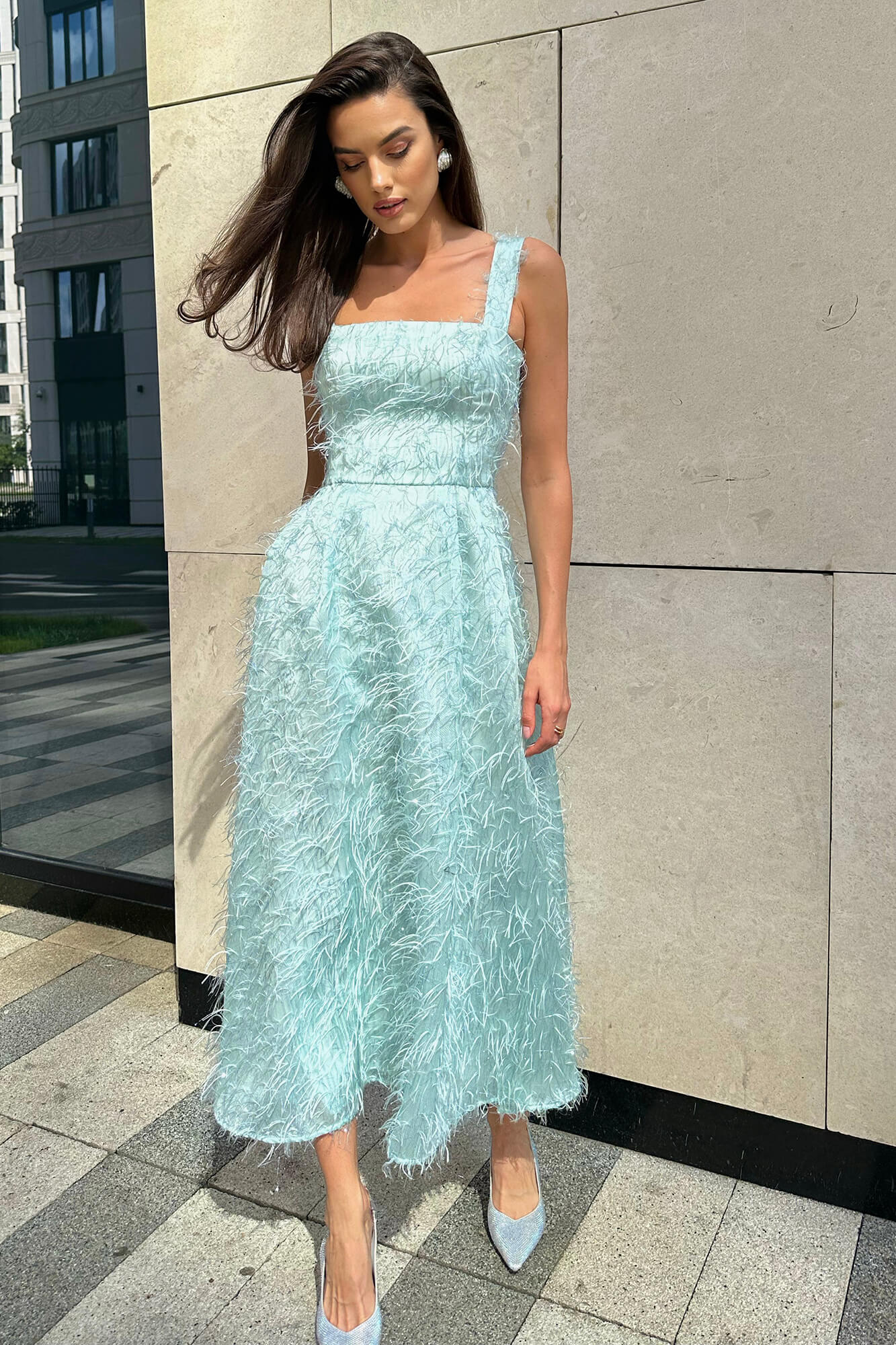 Melivya™ Pleated Corset Midi Dress