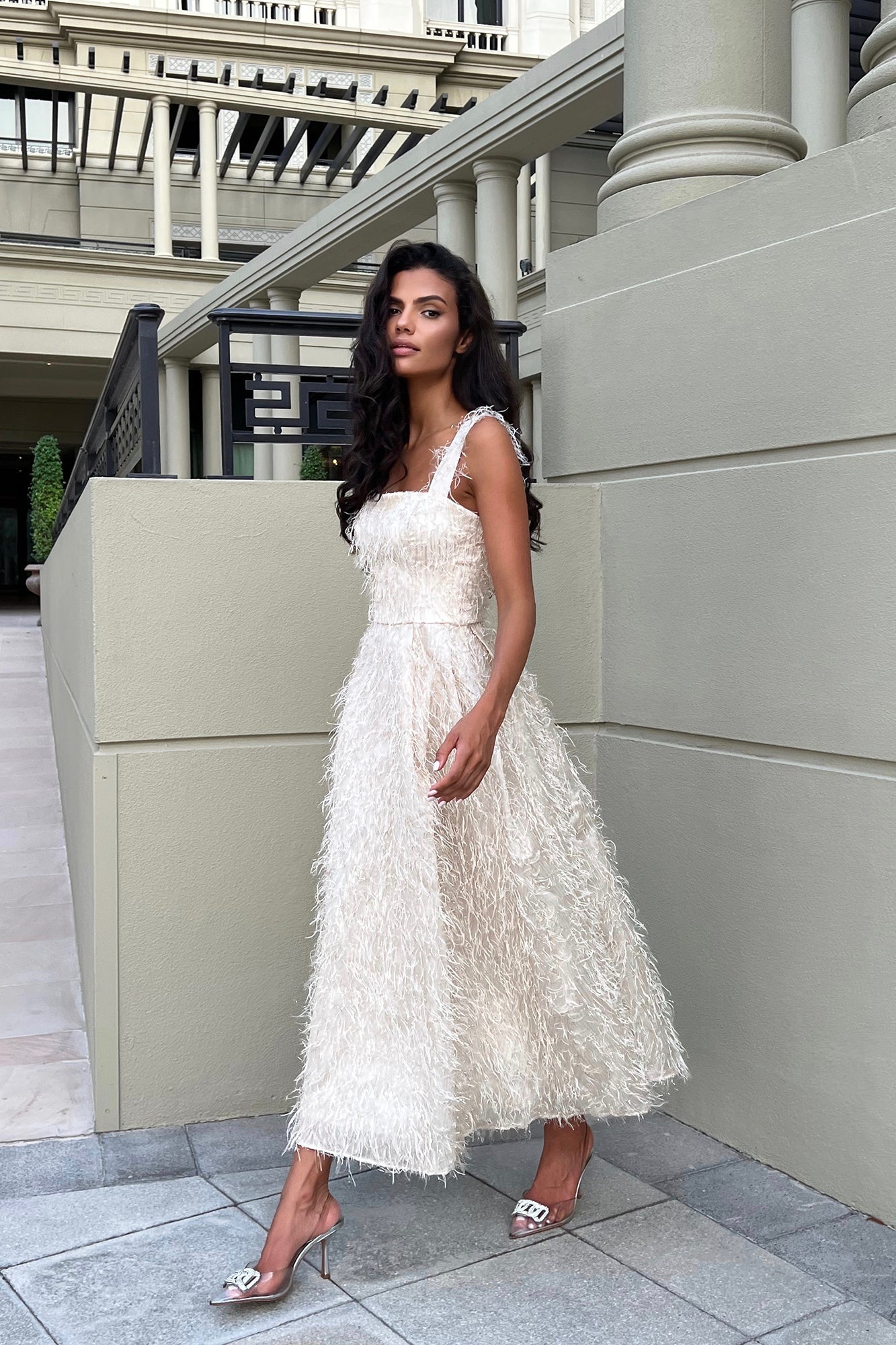 Melivya™ Pleated Corset Midi Dress