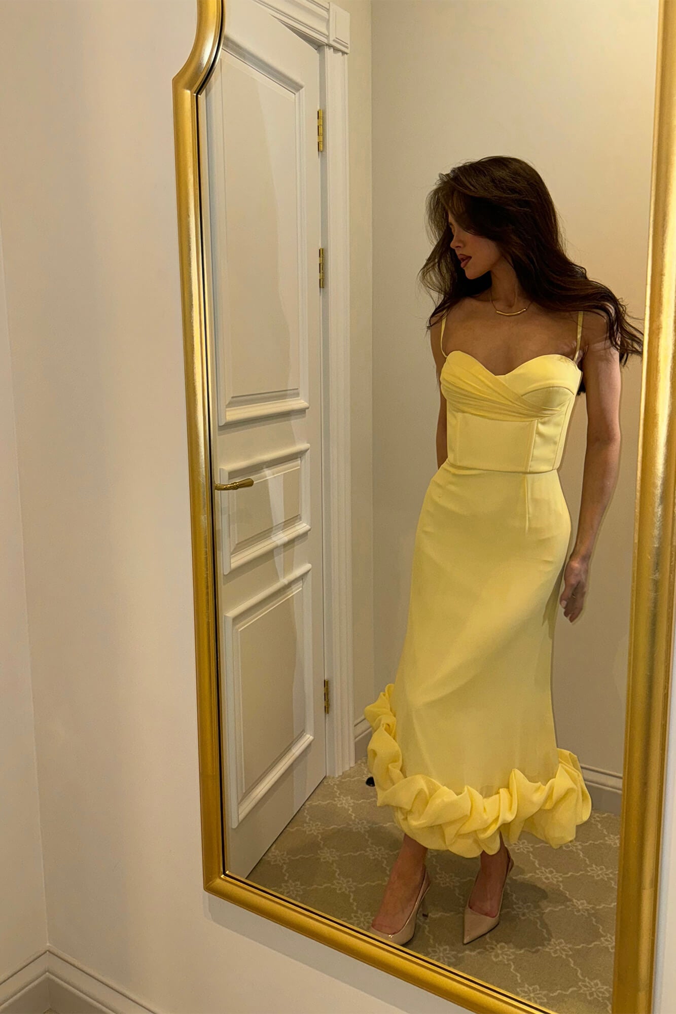Melivya™ Draped Bodice Bottom Flounced Bustier Dress