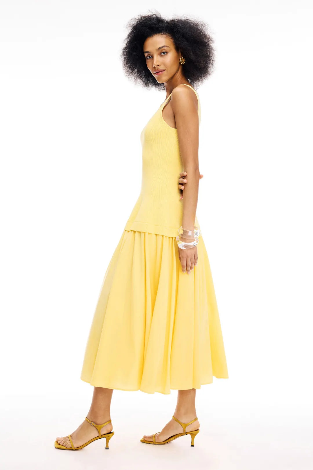 Melivya™ Sunveil Knit Flare Midi Dress