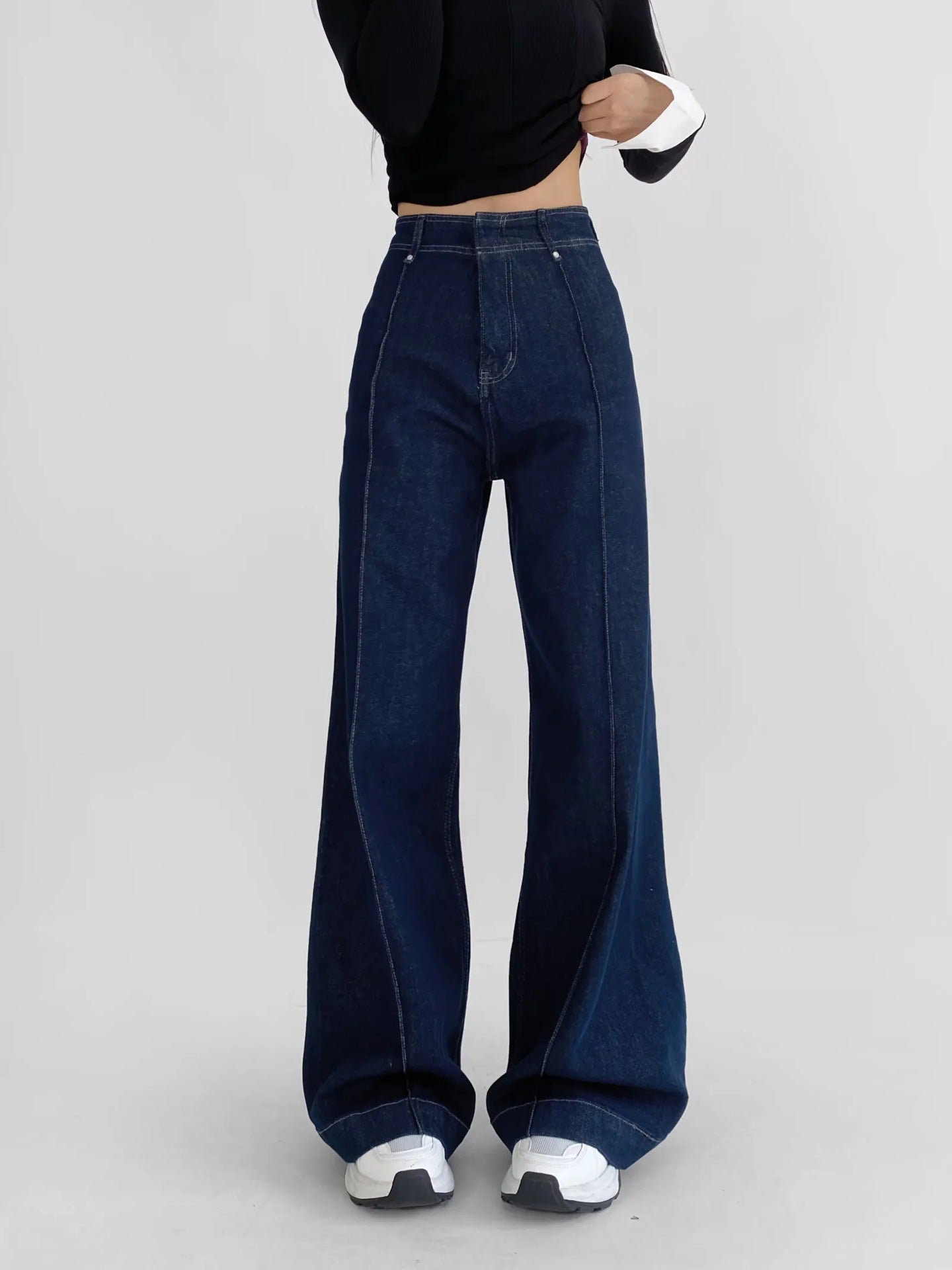 Melivya™ Deep Indigo Curve Bootcut