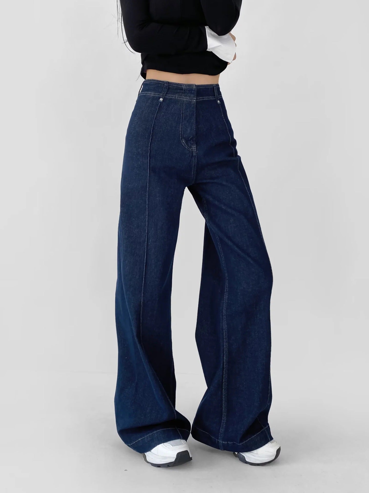 Melivya™ Deep Indigo Curve Bootcut