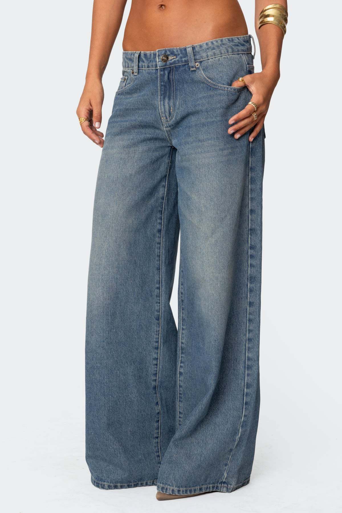 Melivya™ Blue Westbrook Vintage Wide Jeans