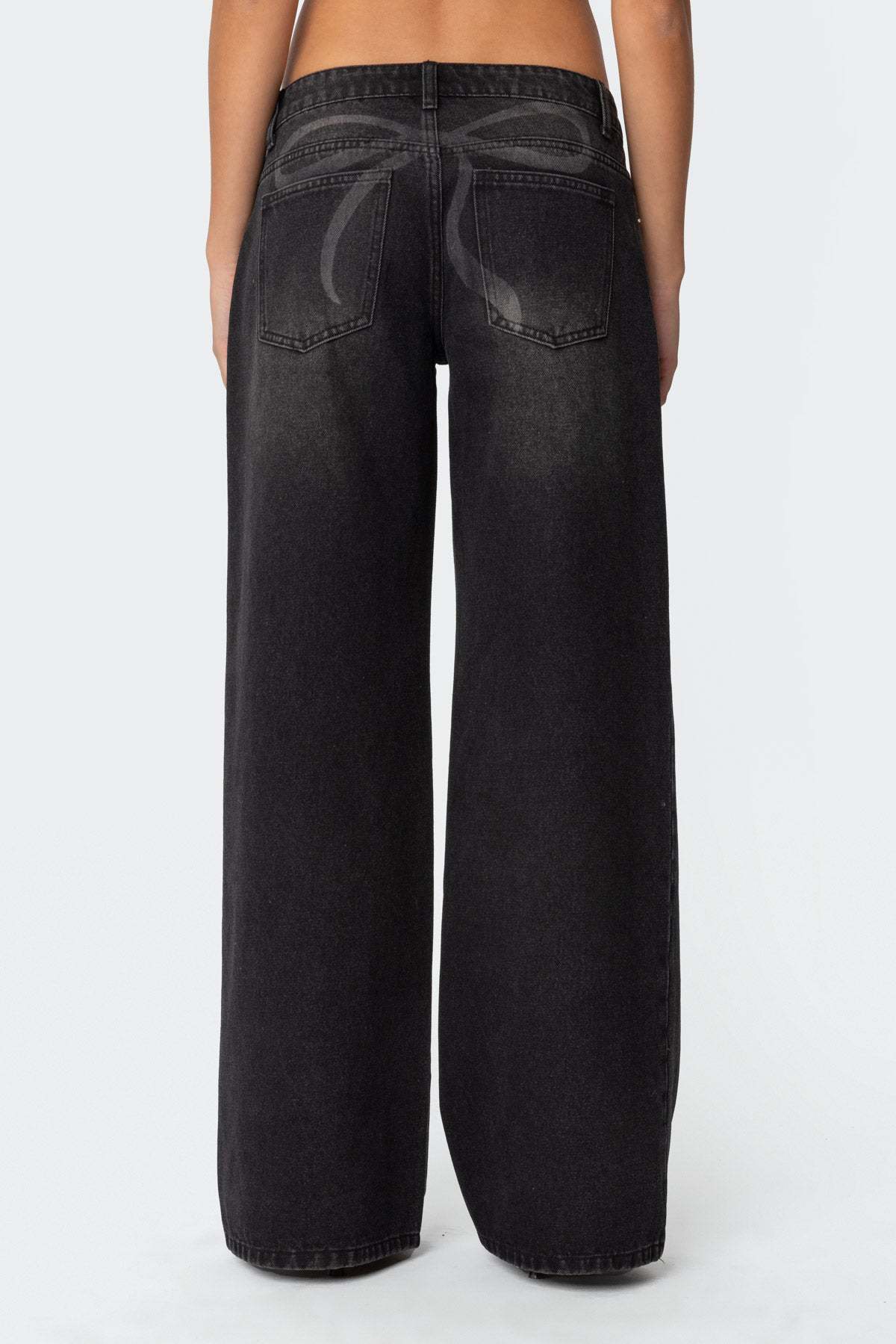 Melivya™ Black Westbrook Vintage Wide Jeans