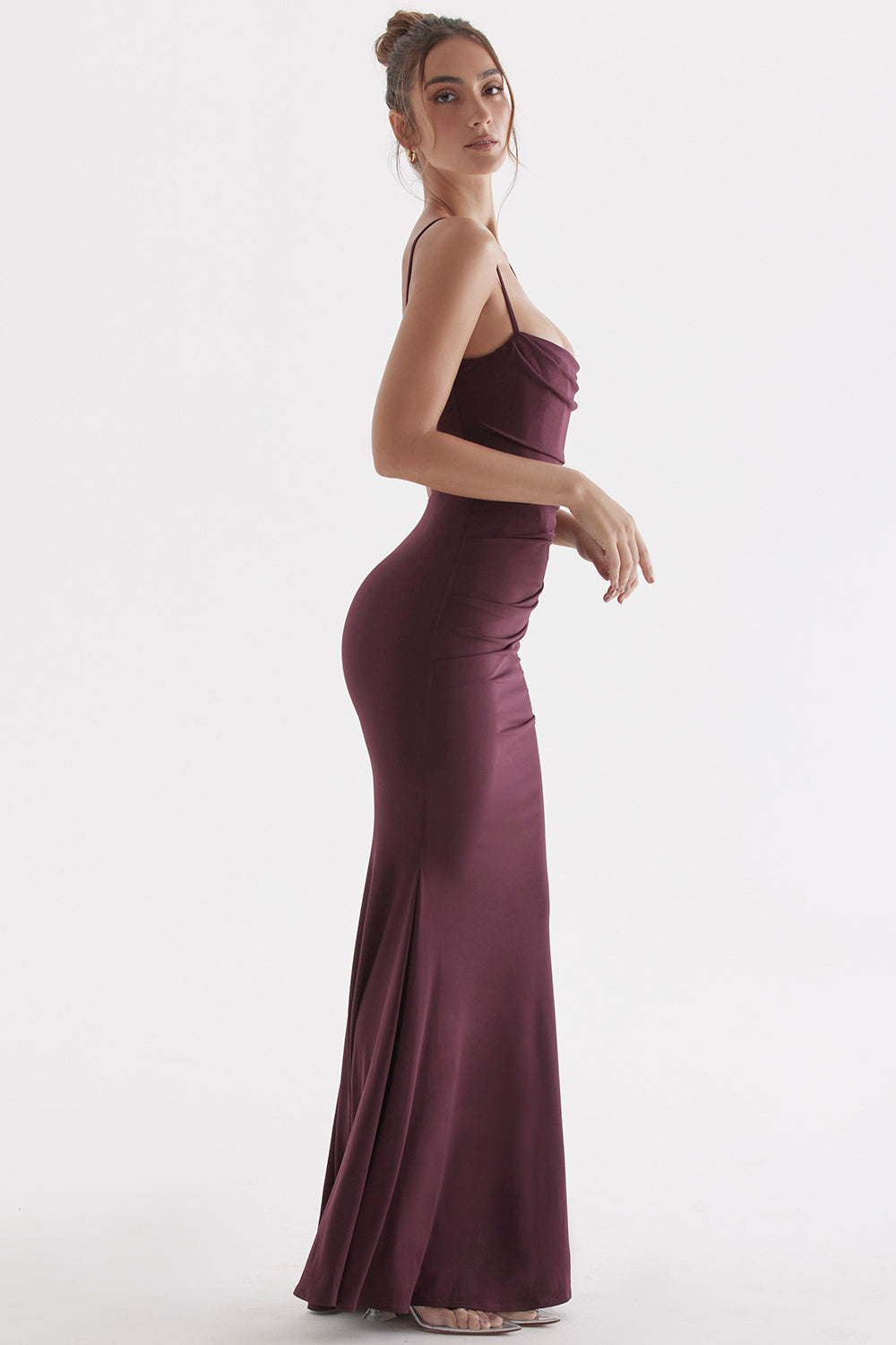 Melivya™ MILENA CORSET MAXI DRESS - Brown
