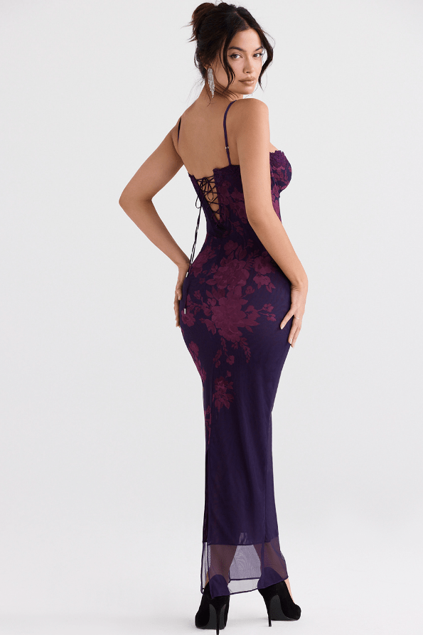Melivya™ AIZA GRAPE FLORAL PRINT