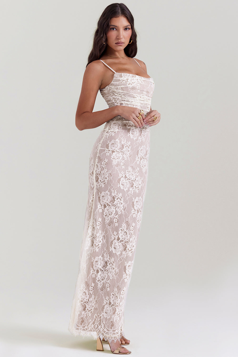 Melivya™ ARTEMIS VINTAGE CREAM LACE DRESS