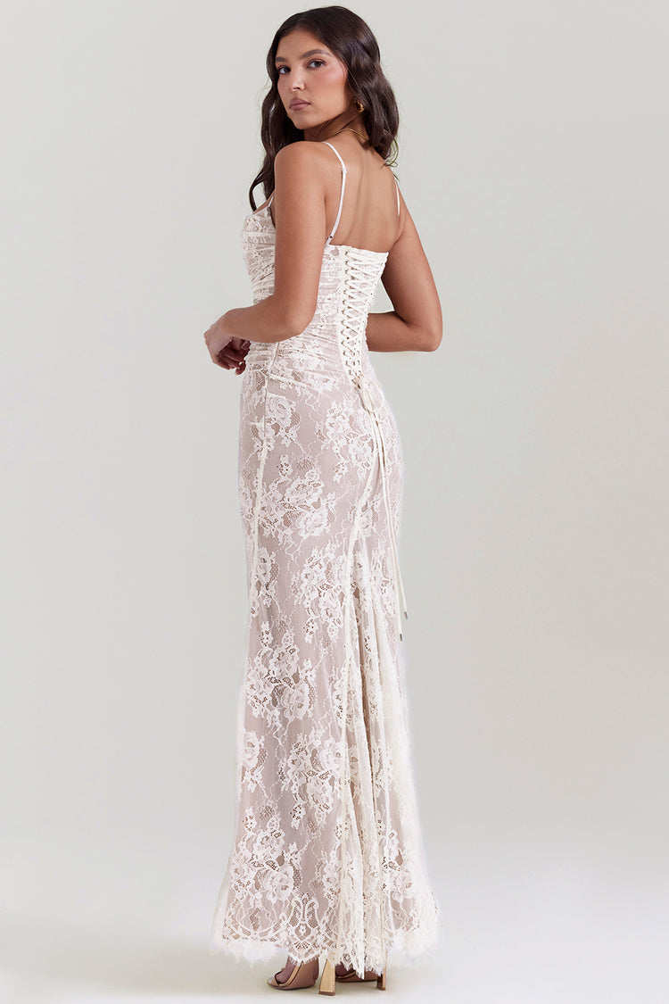 Melivya™ ARTEMIS VINTAGE CREAM LACE DRESS