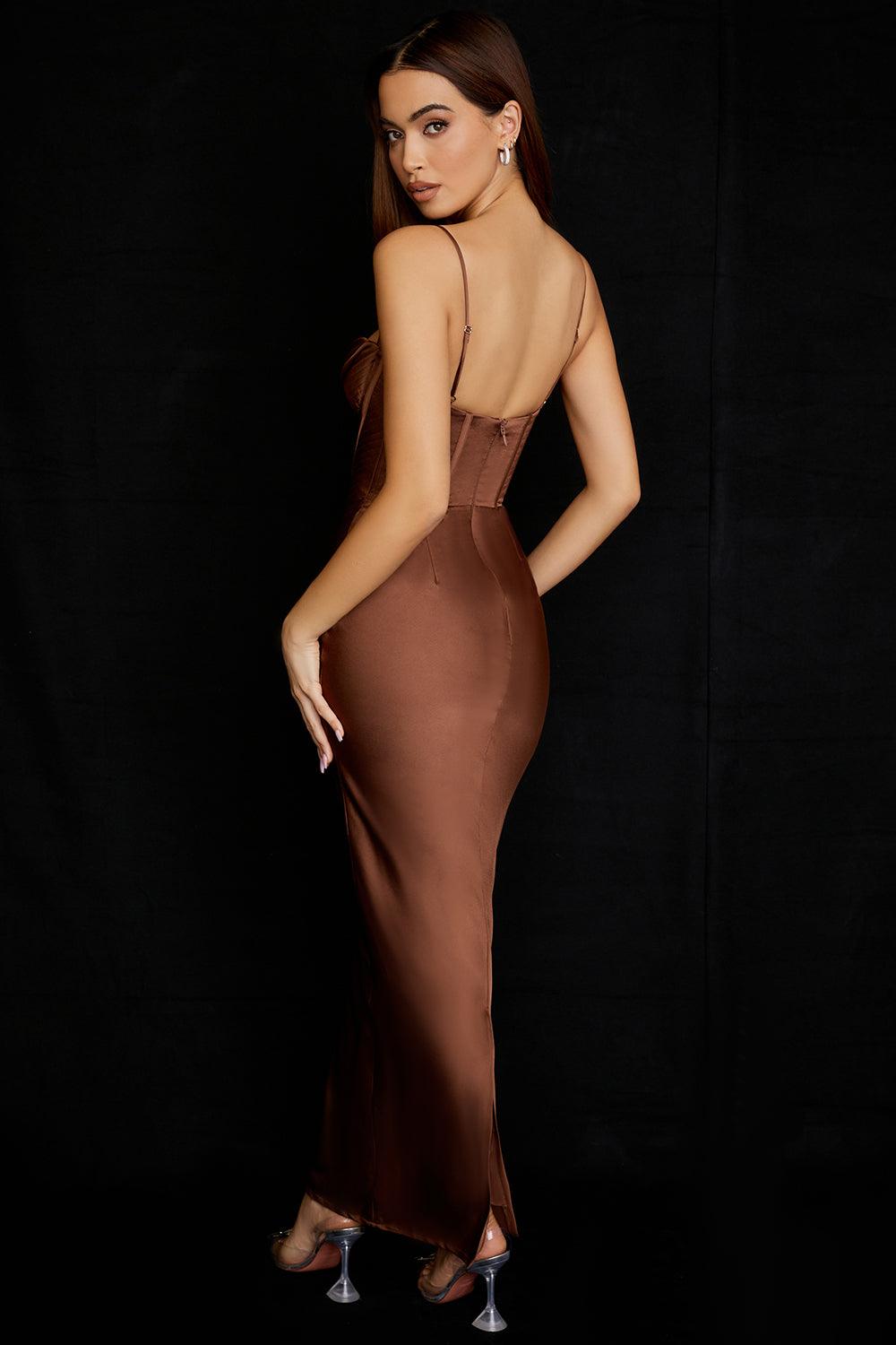 Melivya™ CHARMAINE CHOCOLATE  DRESS