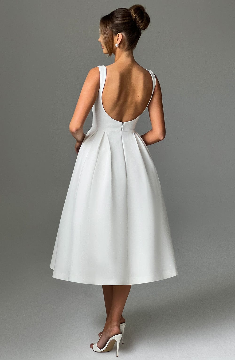 Melivya™ Clarabella Midi Dress - Ivory