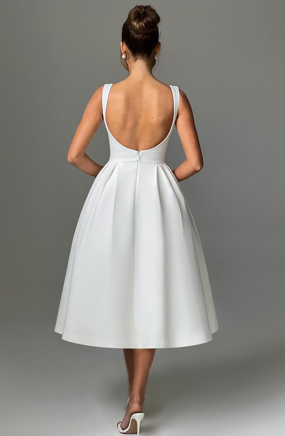 Melivya™ Clarabella Midi Dress - Ivory