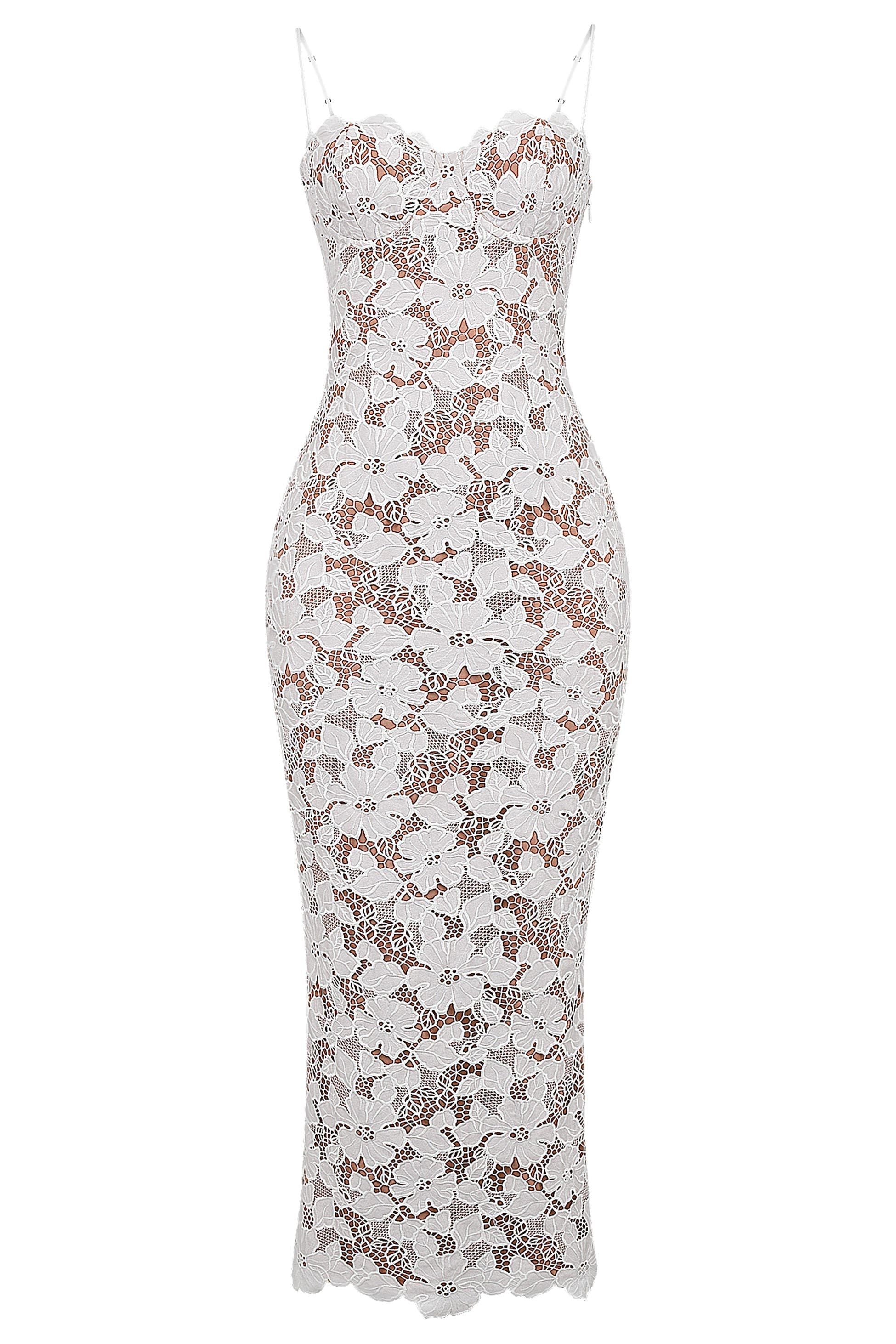 Melivya™ Isabella- Pearl Blossom Maxi Dress