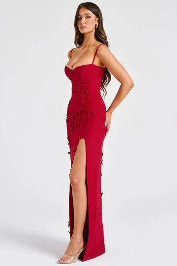 Melivya™ Mina - Appliqué Maxi Dress