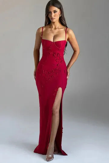 Melivya™ Mina - Appliqué Maxi Dress