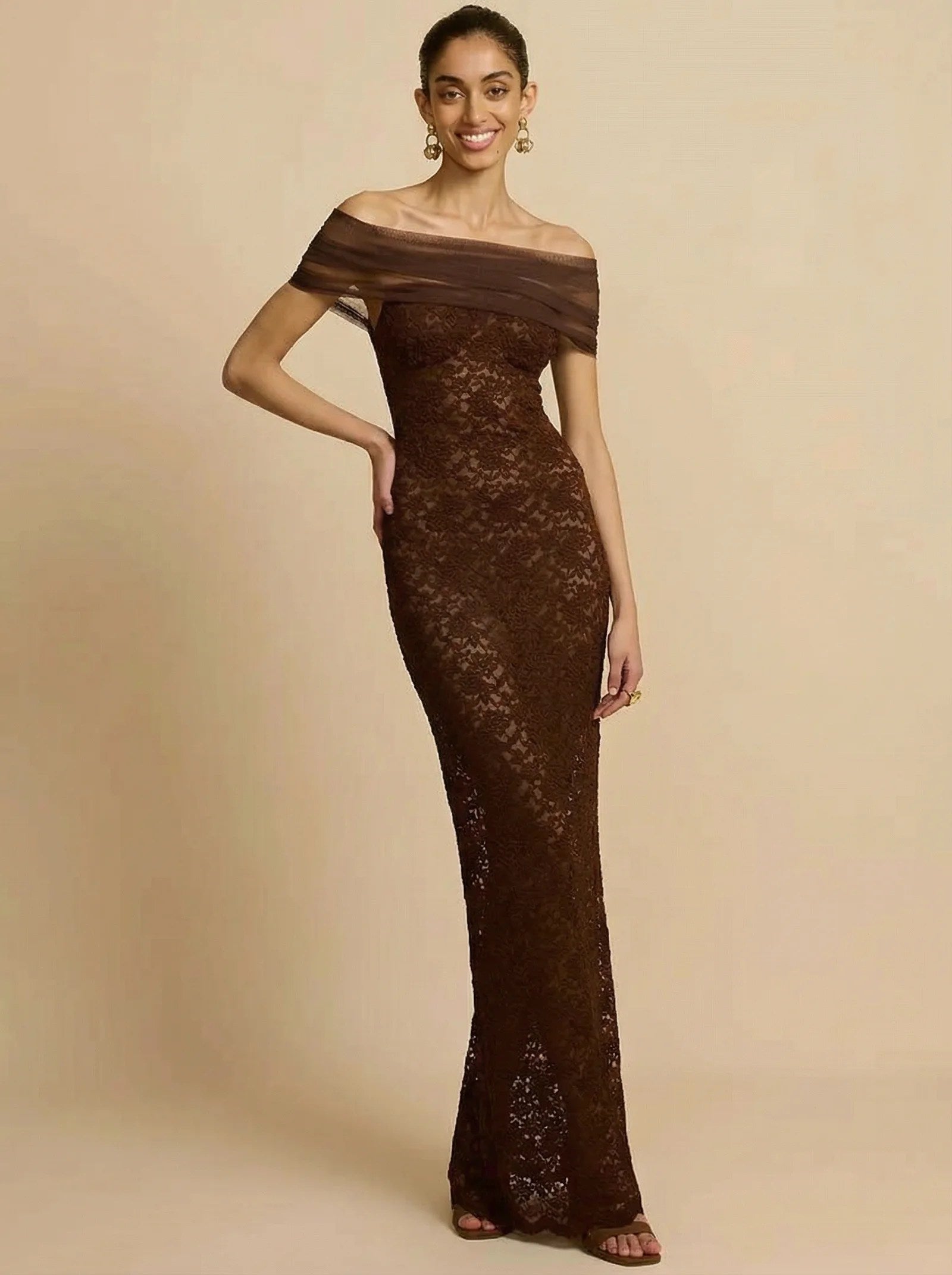 Melivya™ Lace Off-shoulder Backless
