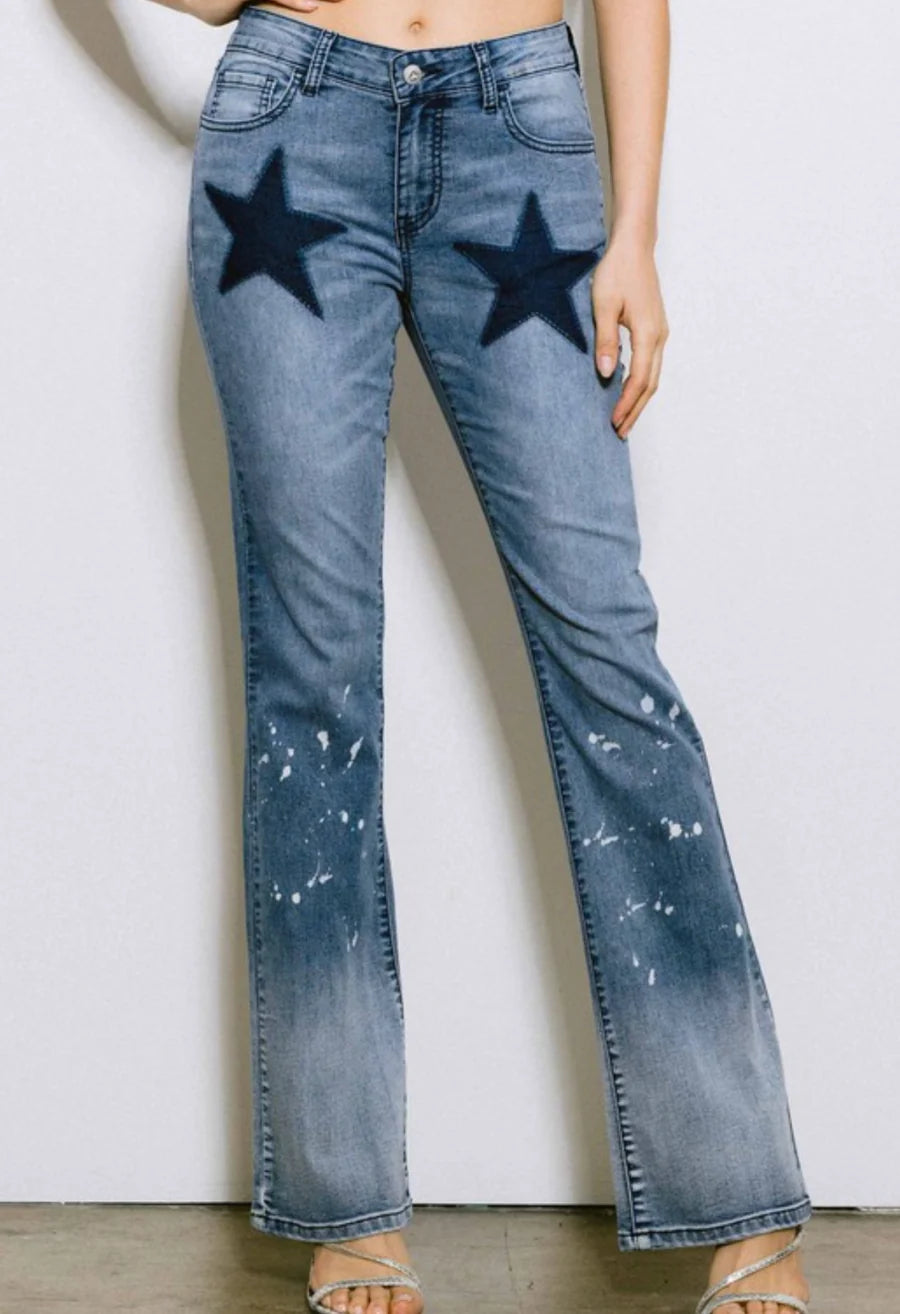 Melivya™ Starstruck Flare Jeans