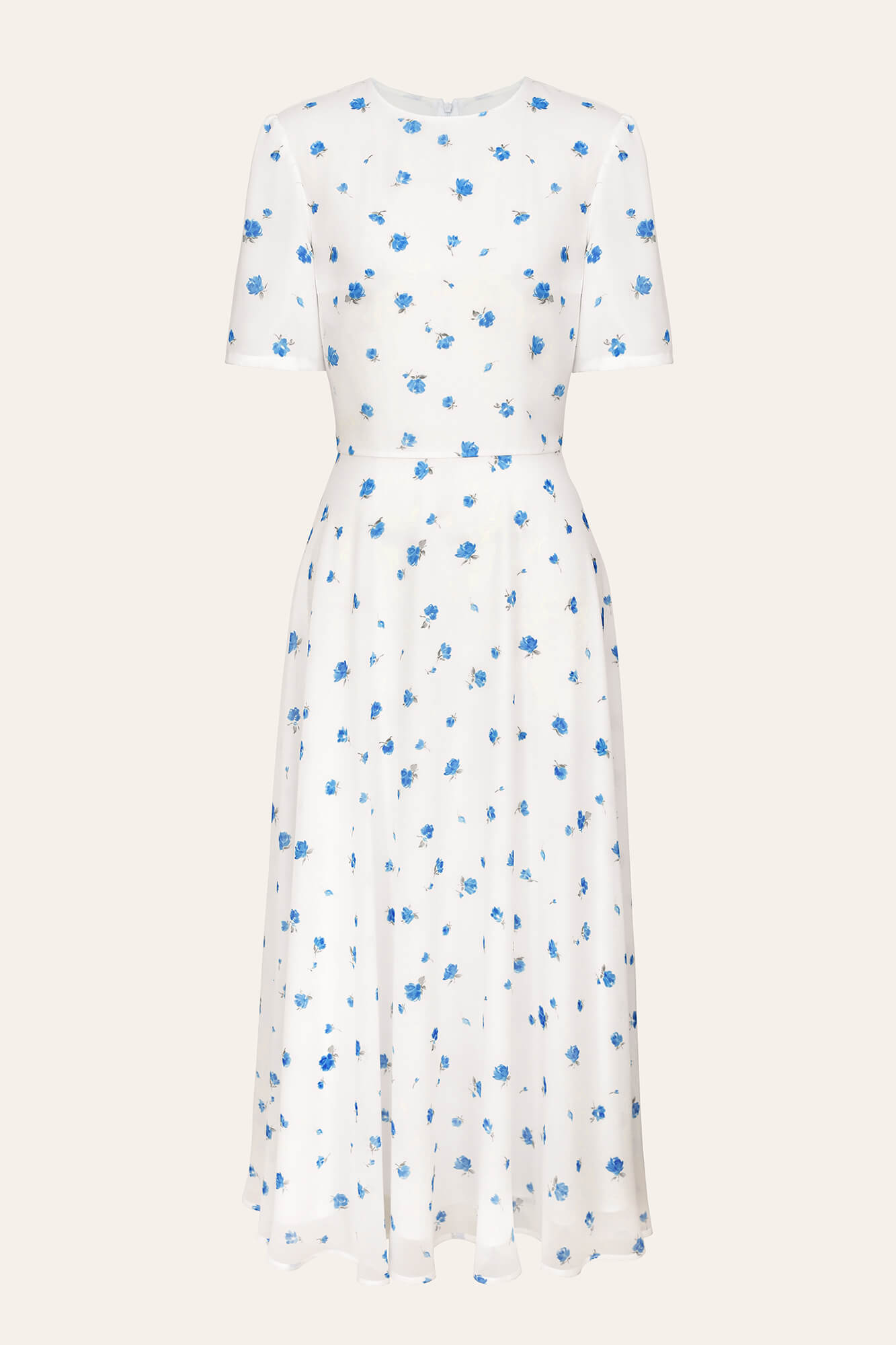 Melivya™ Short Sleeve Floral Midi Dress
