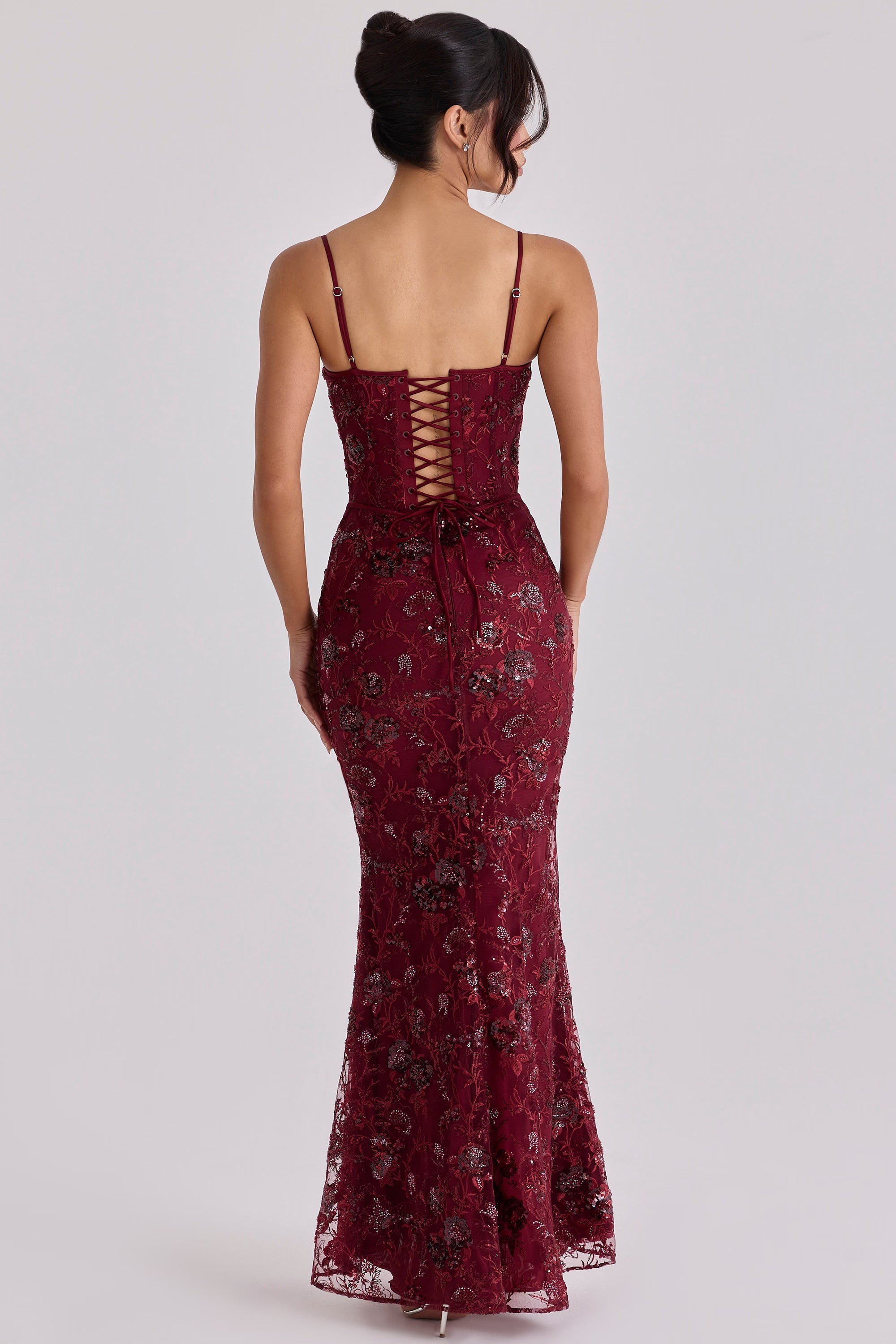 Melivya™ Bordeaux Siren Mermaid Gown