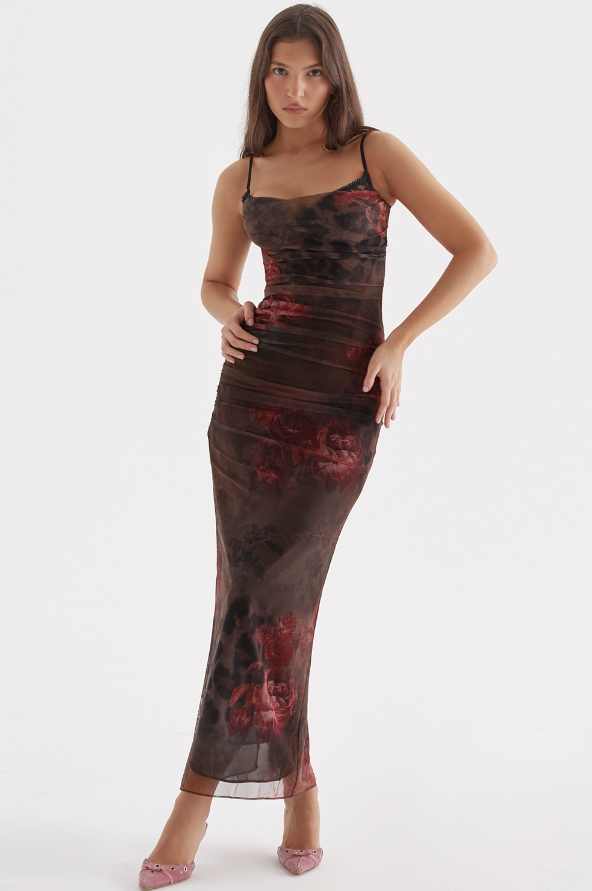 Melivya™ NALINI PRINTED LEOPARD  - Dark Brown