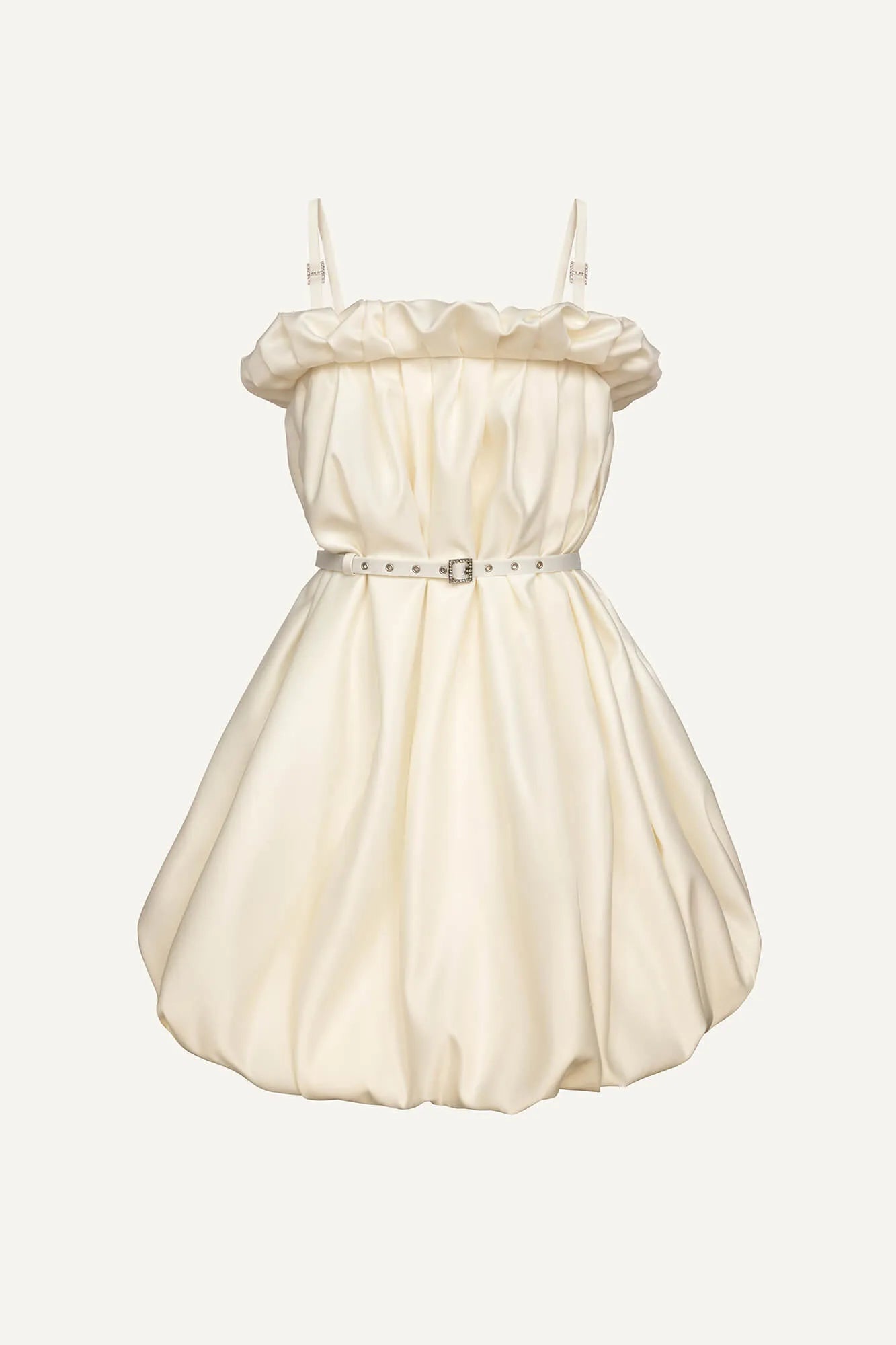 Melivya™ Draped Thin Strap Mini Dress With Belt