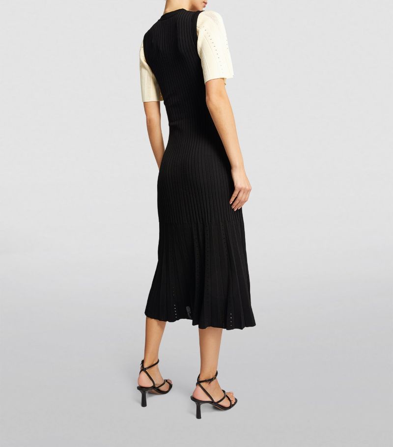 Melivya™ SANDRO  Ribbed Midi Dress