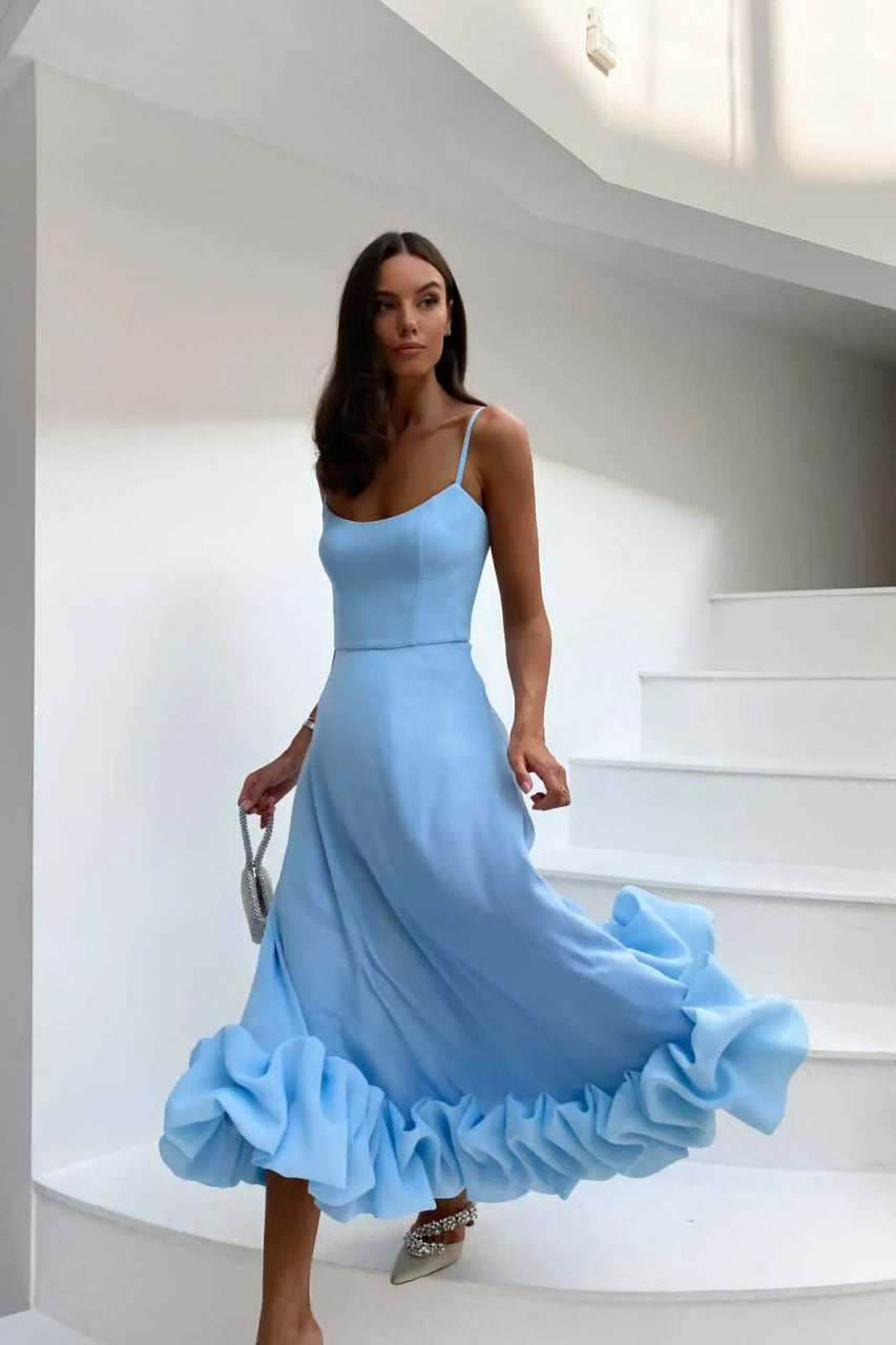 Melivya™ Flounce Bustier Midi Dress