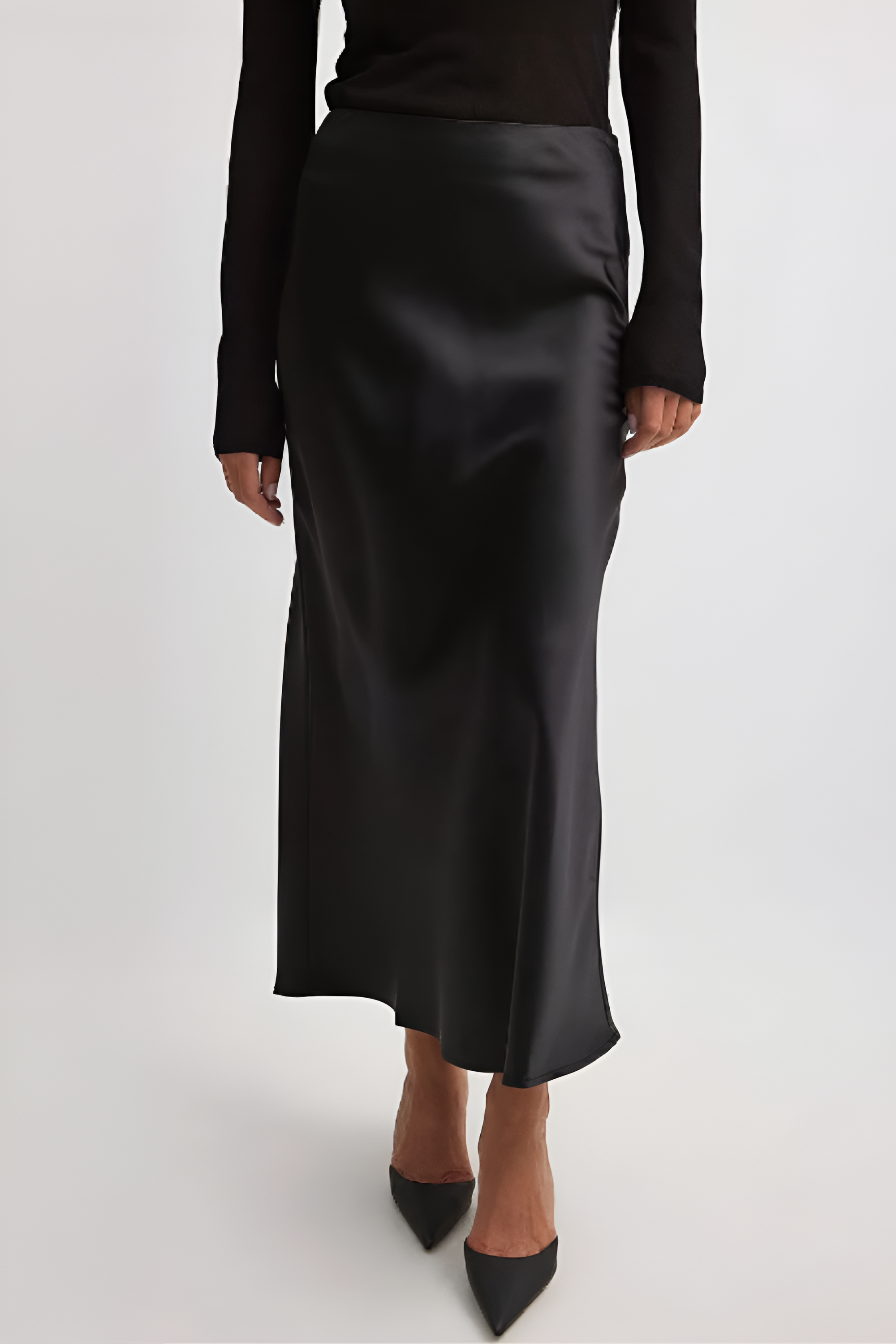 Melivya™ Alexandra - Satin Midi Skirt