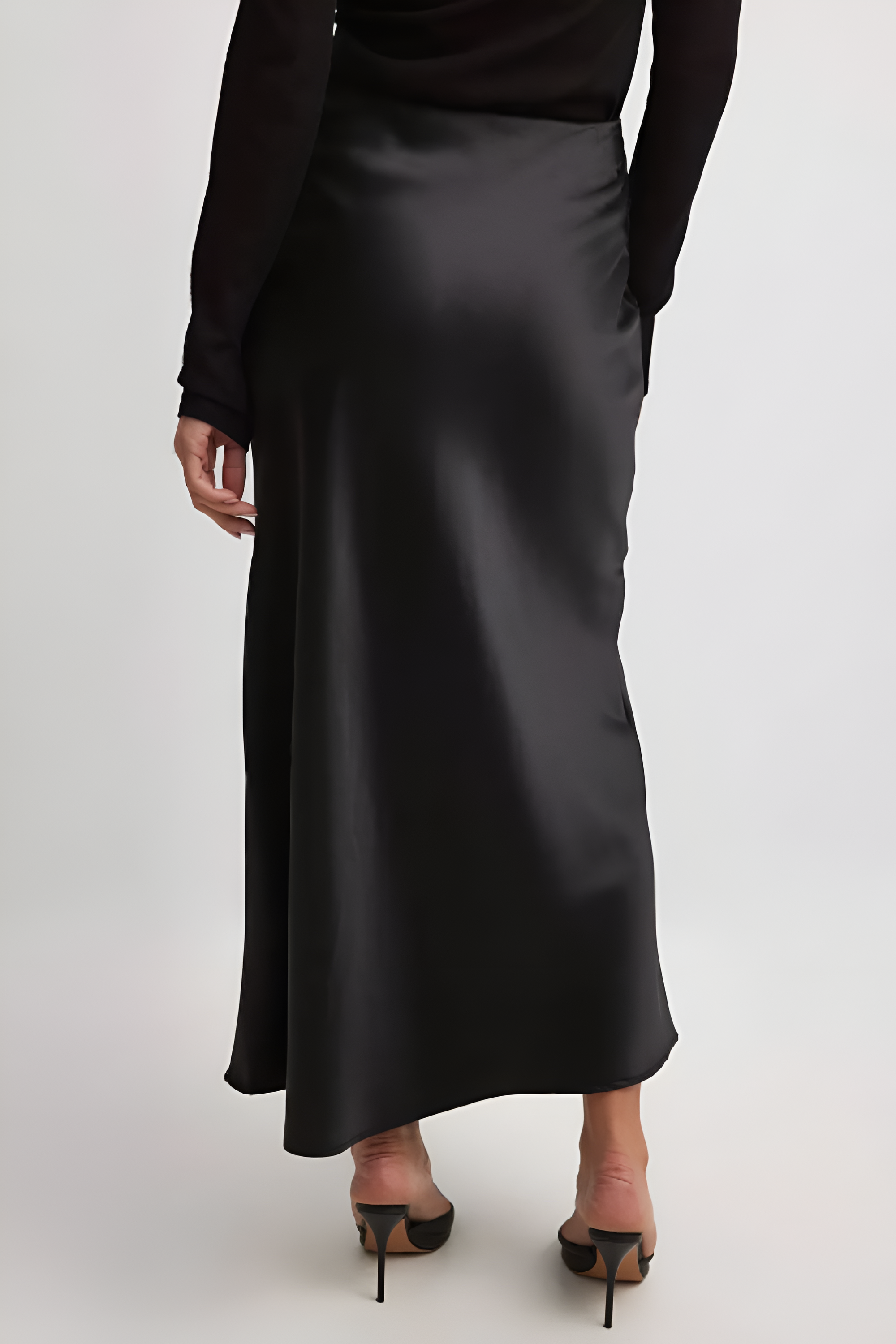 Melivya™ Alexandra - Satin Midi Skirt