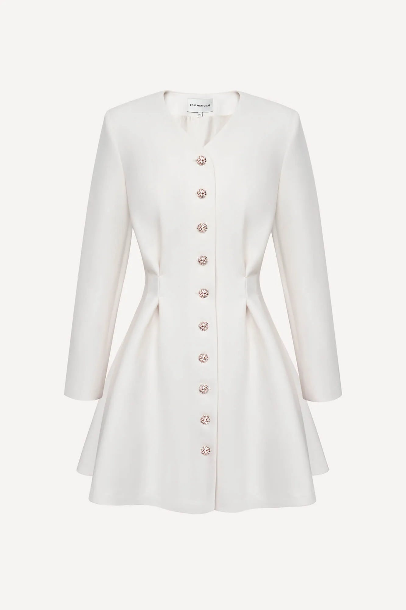 Melivya™ Long Sleeve Button Front Mini Dress