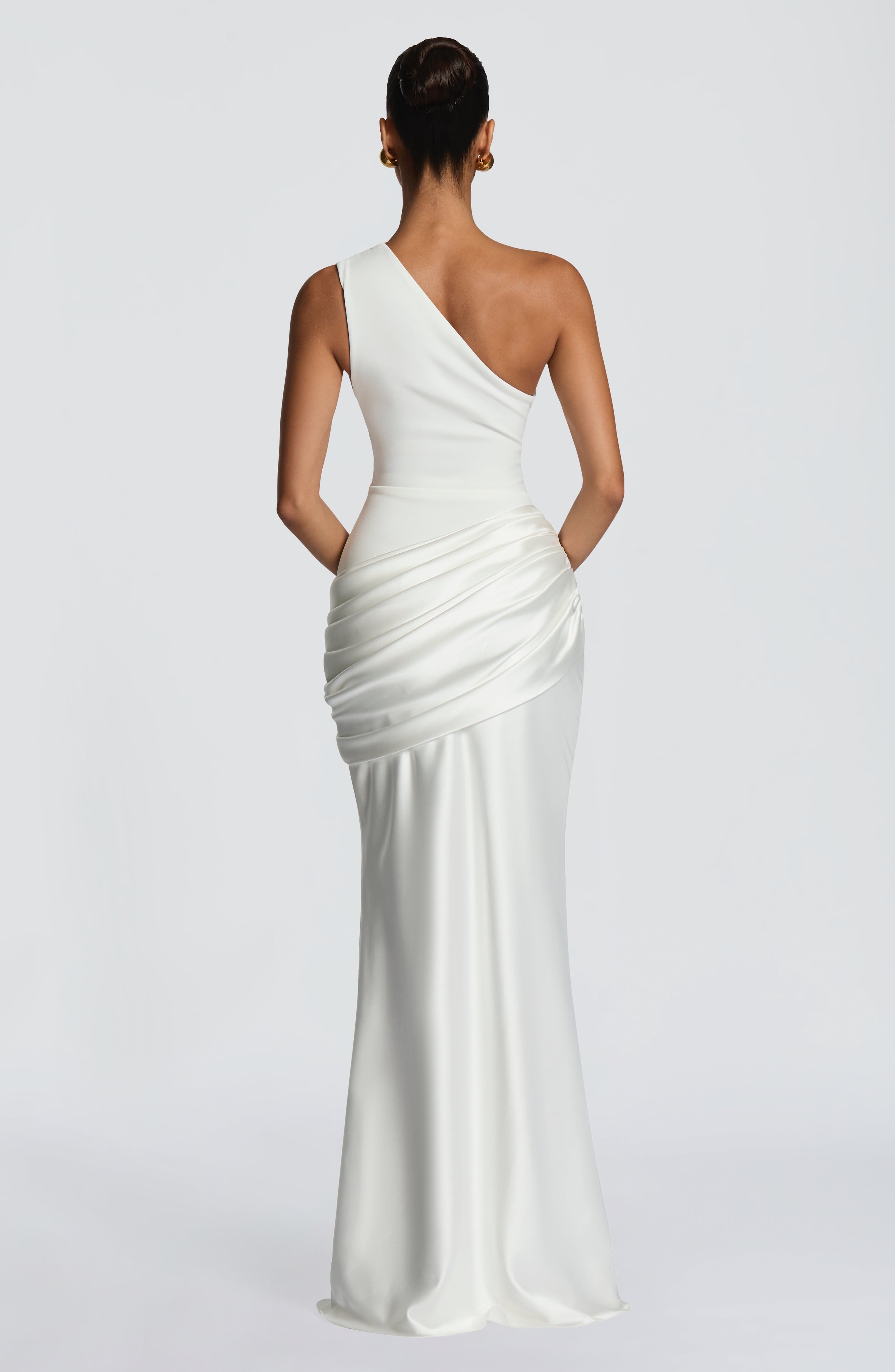 Melivya™  Malina one-shoulder maxi dress