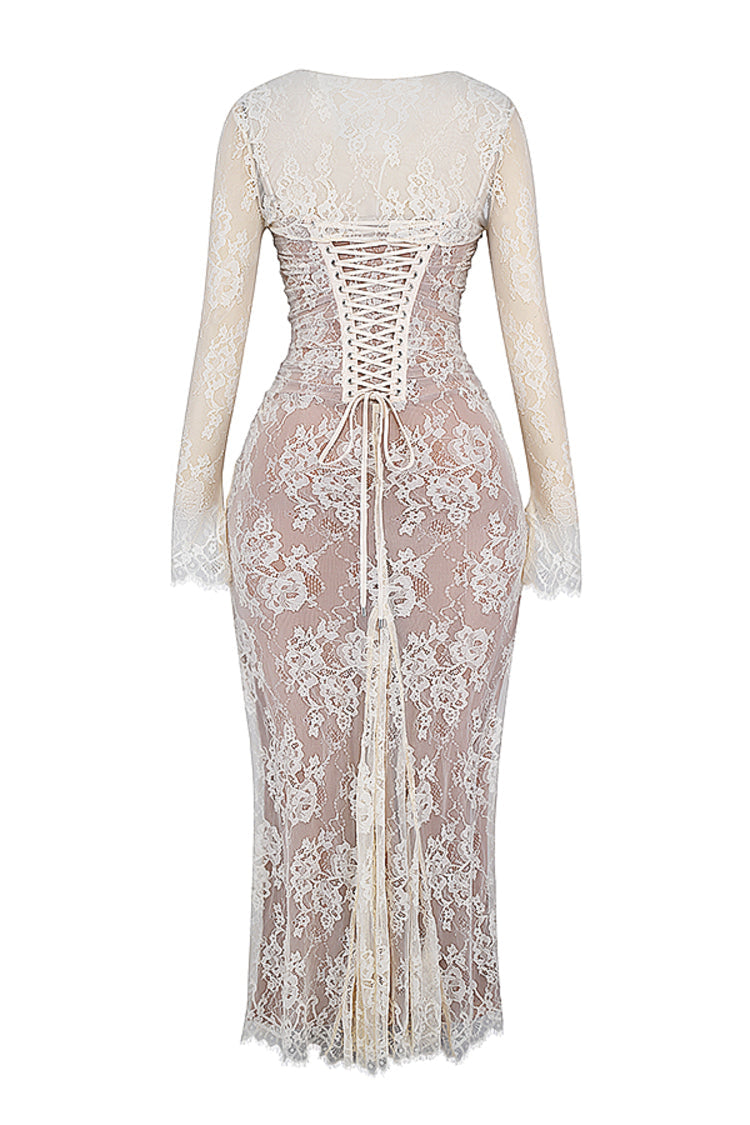 Melivya™ ARTEMIS VINTAGE CREAM LACE DRESS