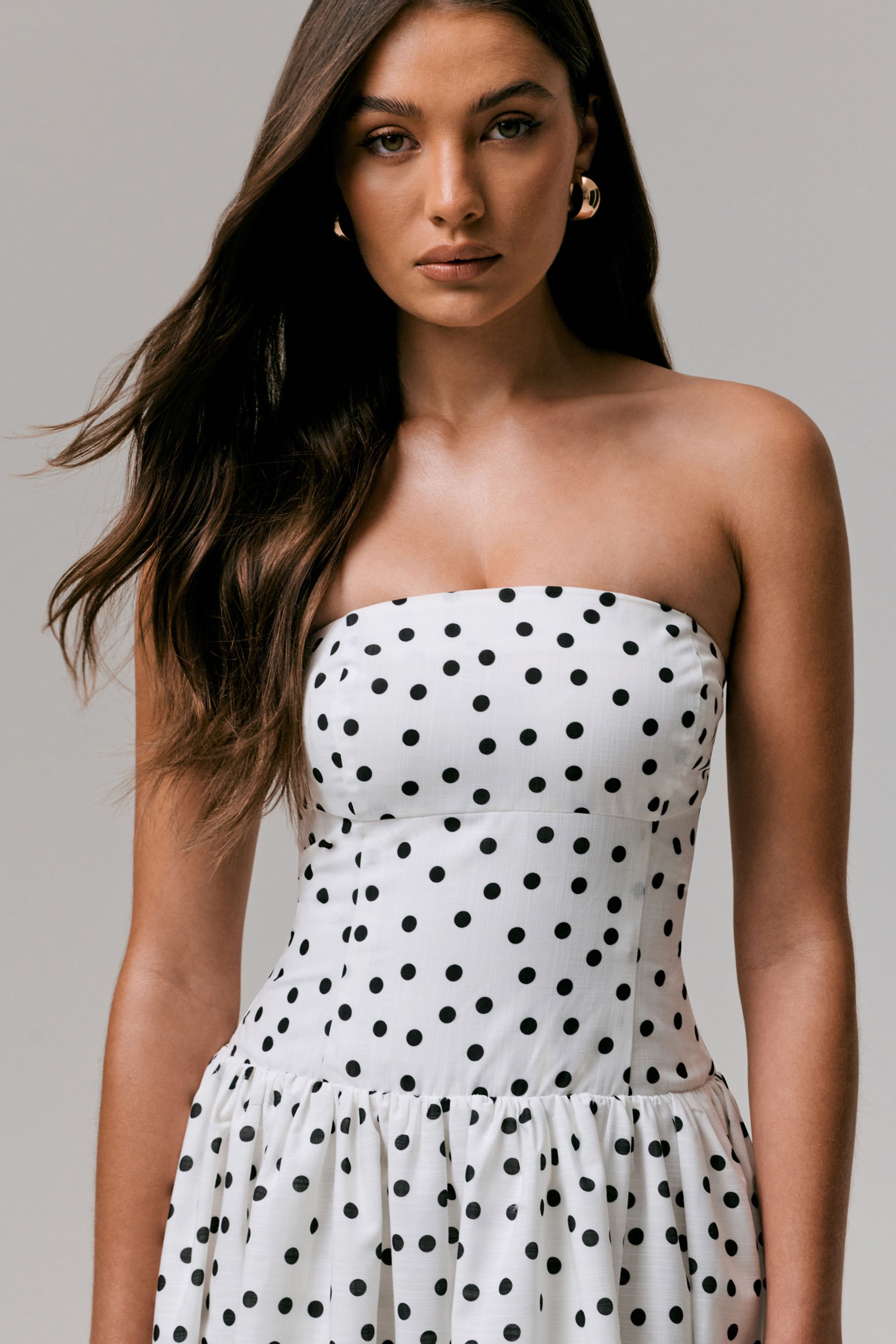 Melivya™ Polka Dot Midi Dress