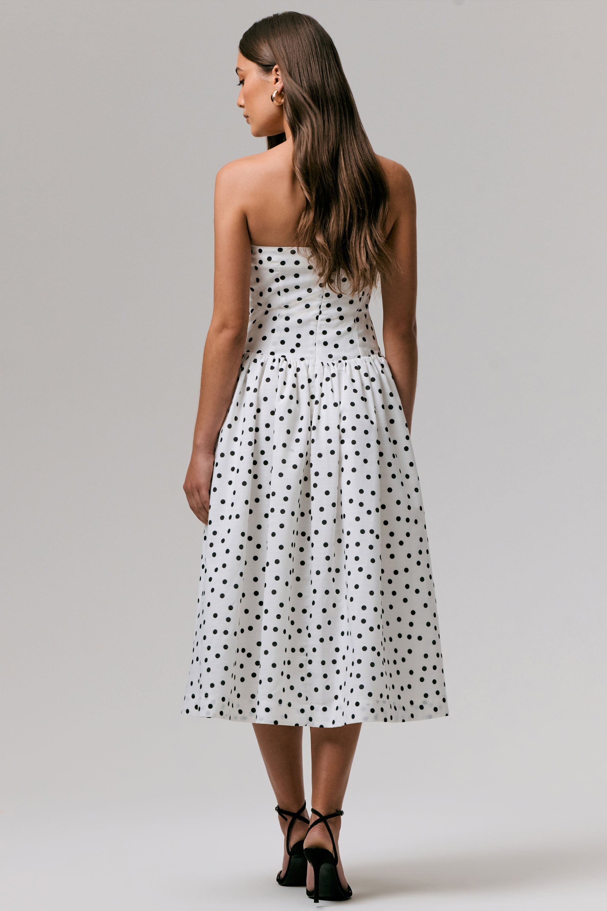 Melivya™ Polka Dot Midi Dress