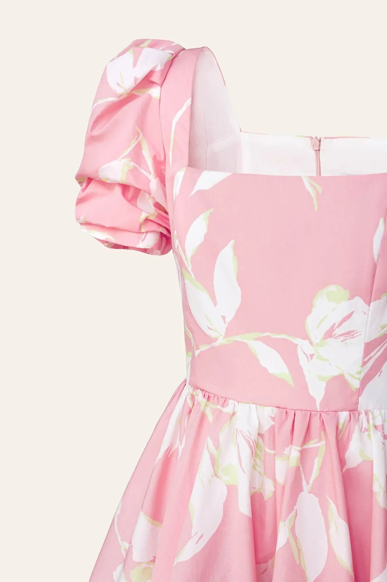 Melivya™ Square Neck Puff Sleeve Mini Dress